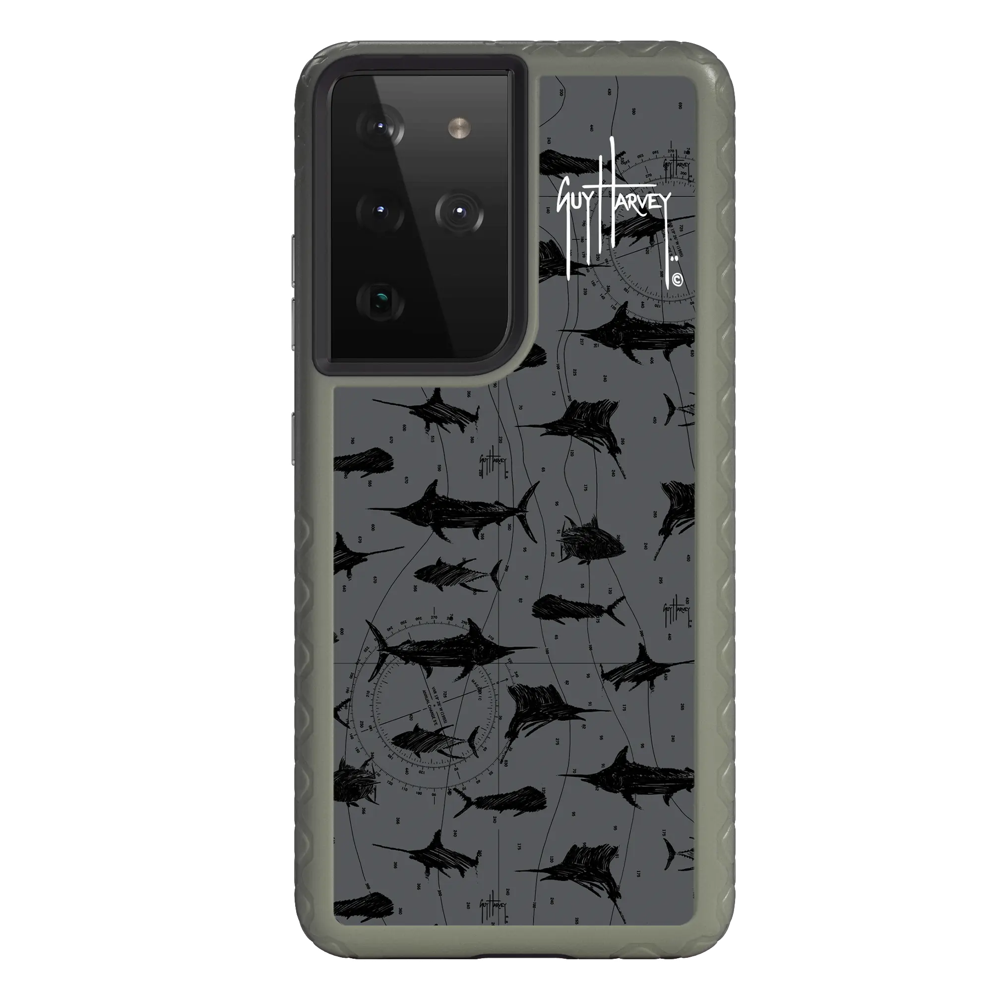 Guy Harvey Fortitude Series for Samsung Galaxy S21 Ultra - Black Scribbler - Custom Case - OliveDrabGreen - cellhelmet