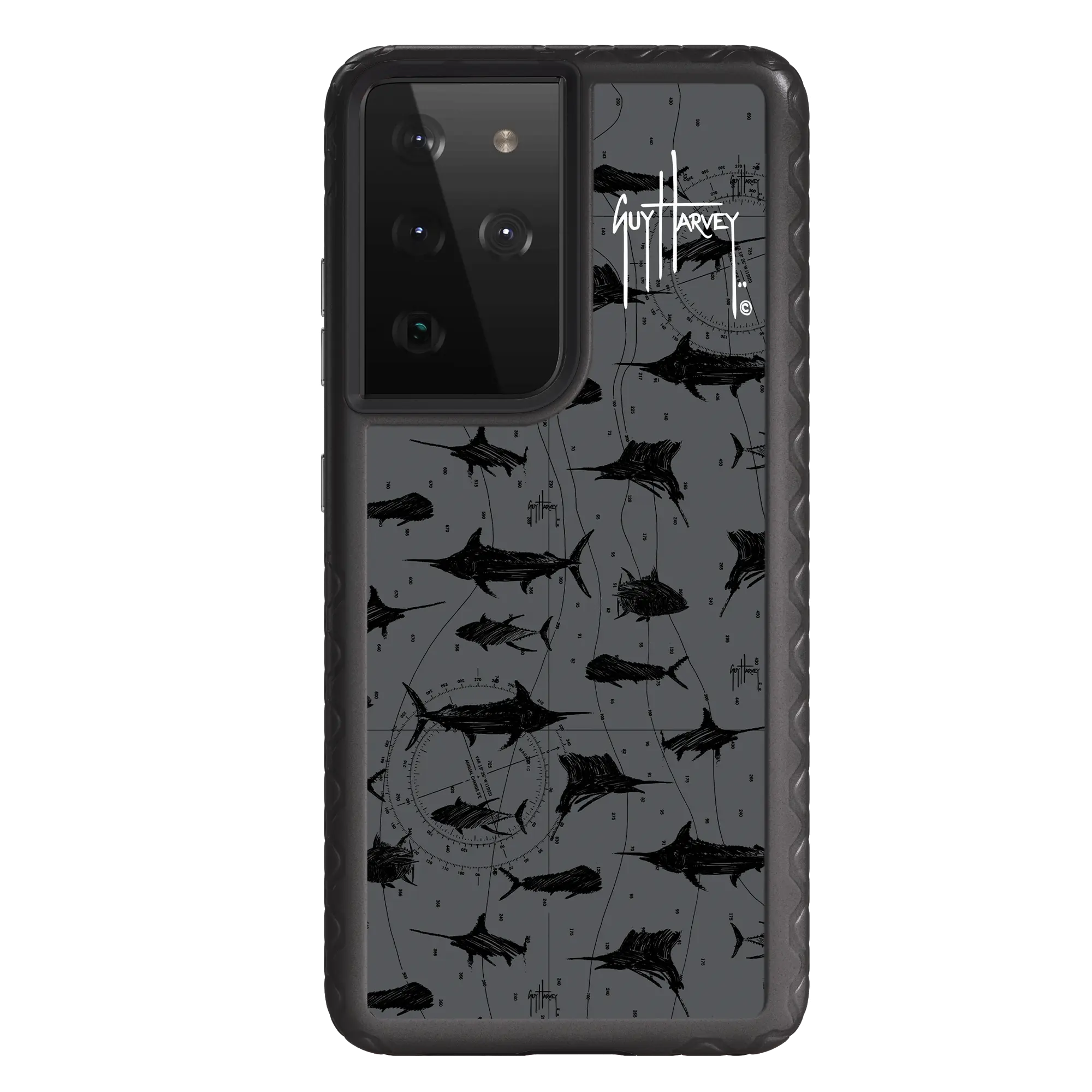 Guy Harvey Fortitude Series for Samsung Galaxy S21 Ultra - Black Scribbler - Custom Case - OnyxBlack - cellhelmet