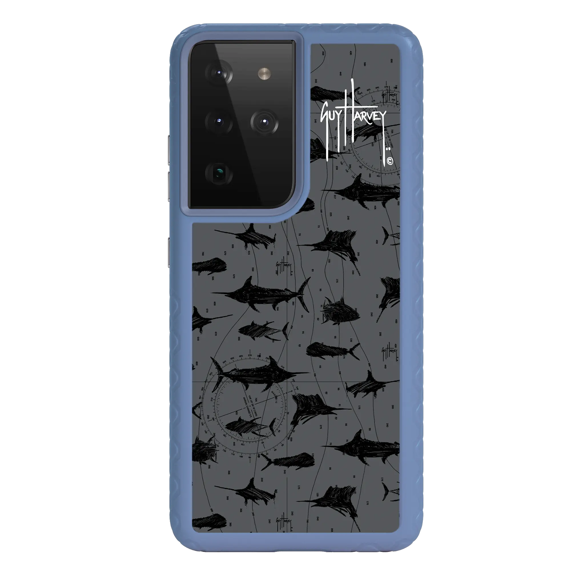 Guy Harvey Fortitude Series for Samsung Galaxy S21 Ultra - Black Scribbler - Custom Case - SlateBlue - cellhelmet