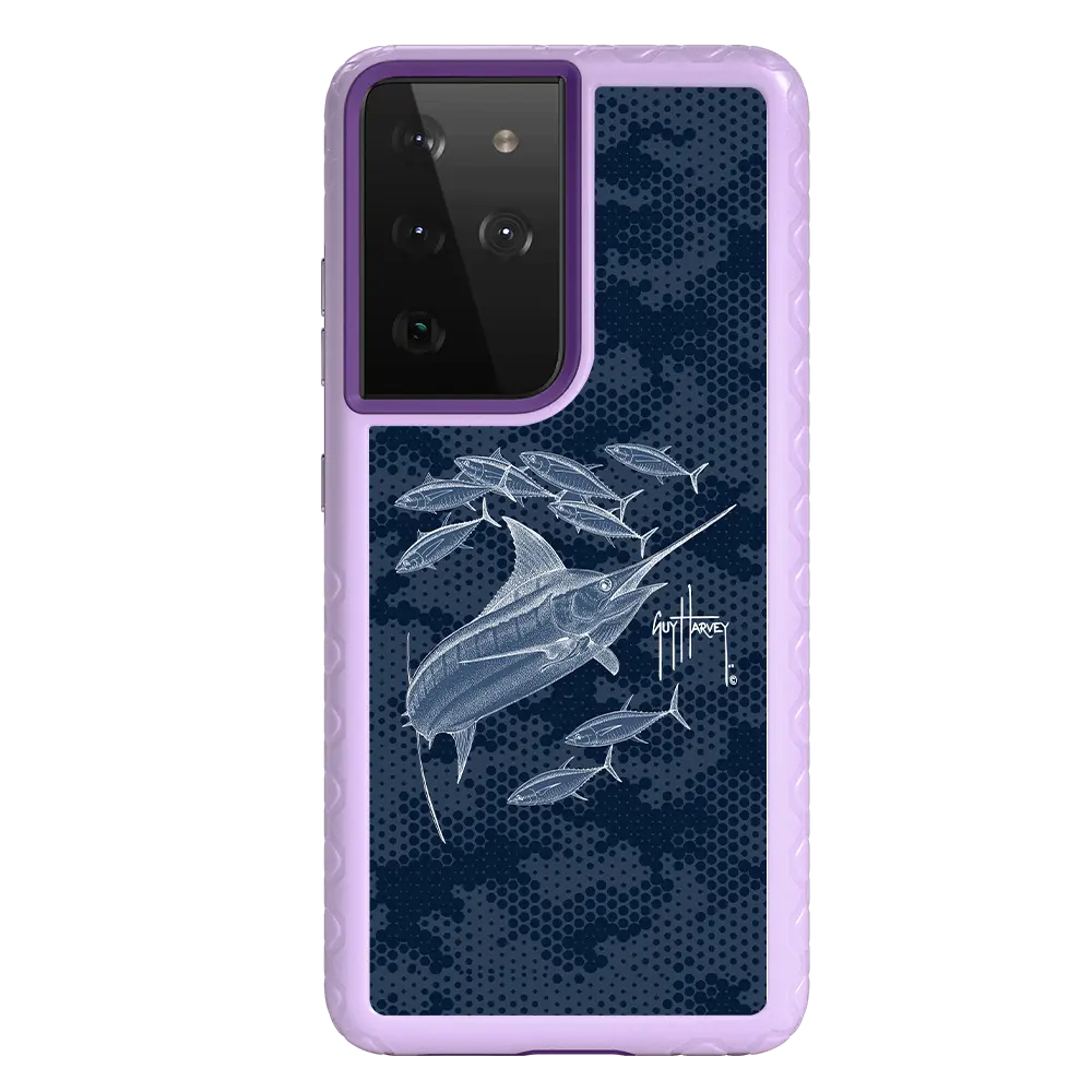 Guy Harvey Fortitude Series for Samsung Galaxy S21 Ultra - Blue Camo - Custom Case - LilacBlossom - cellhelmet