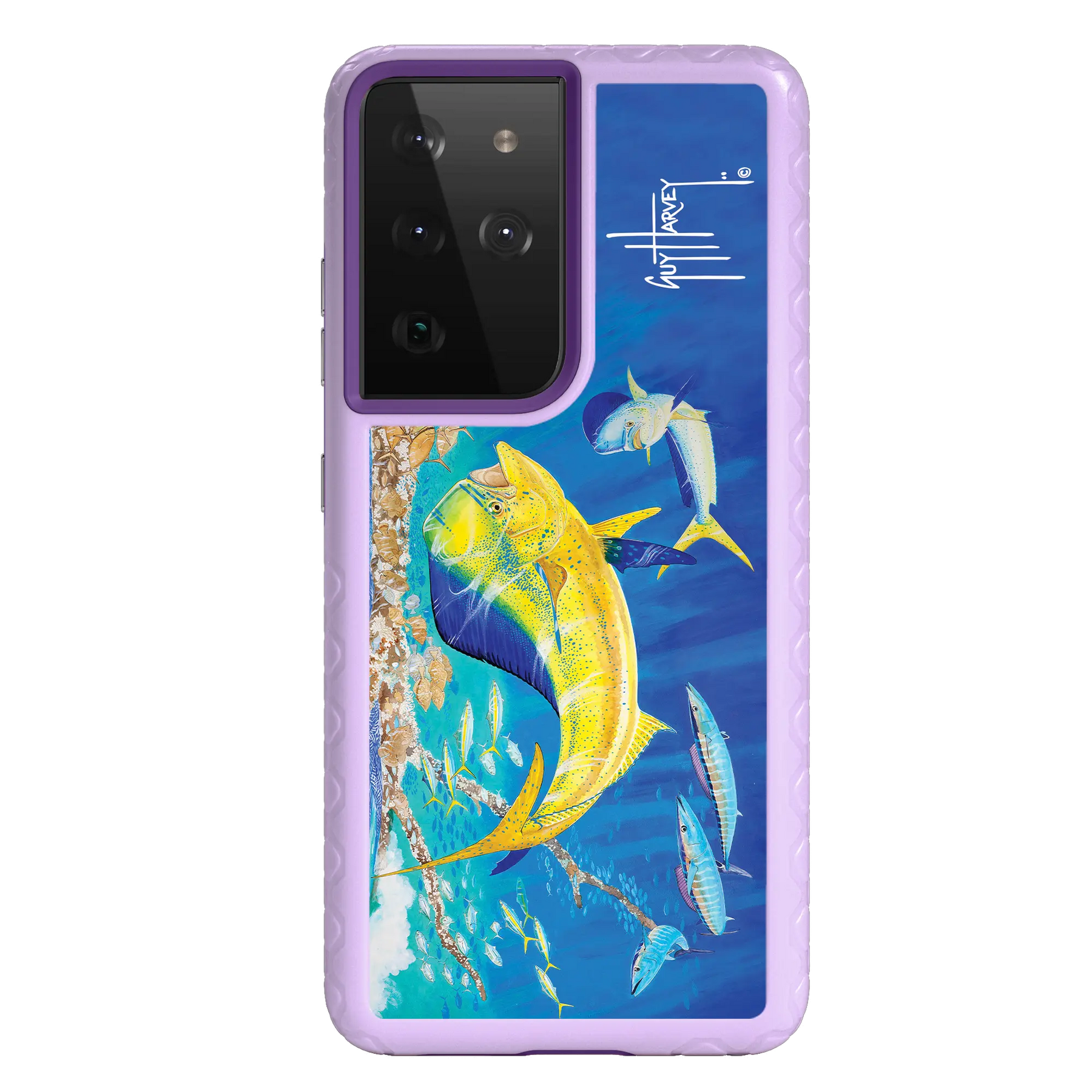 Guy Harvey Fortitude Series for Samsung Galaxy S21 Ultra - Dolphin Oasis - Custom Case - LilacBlossom - cellhelmet