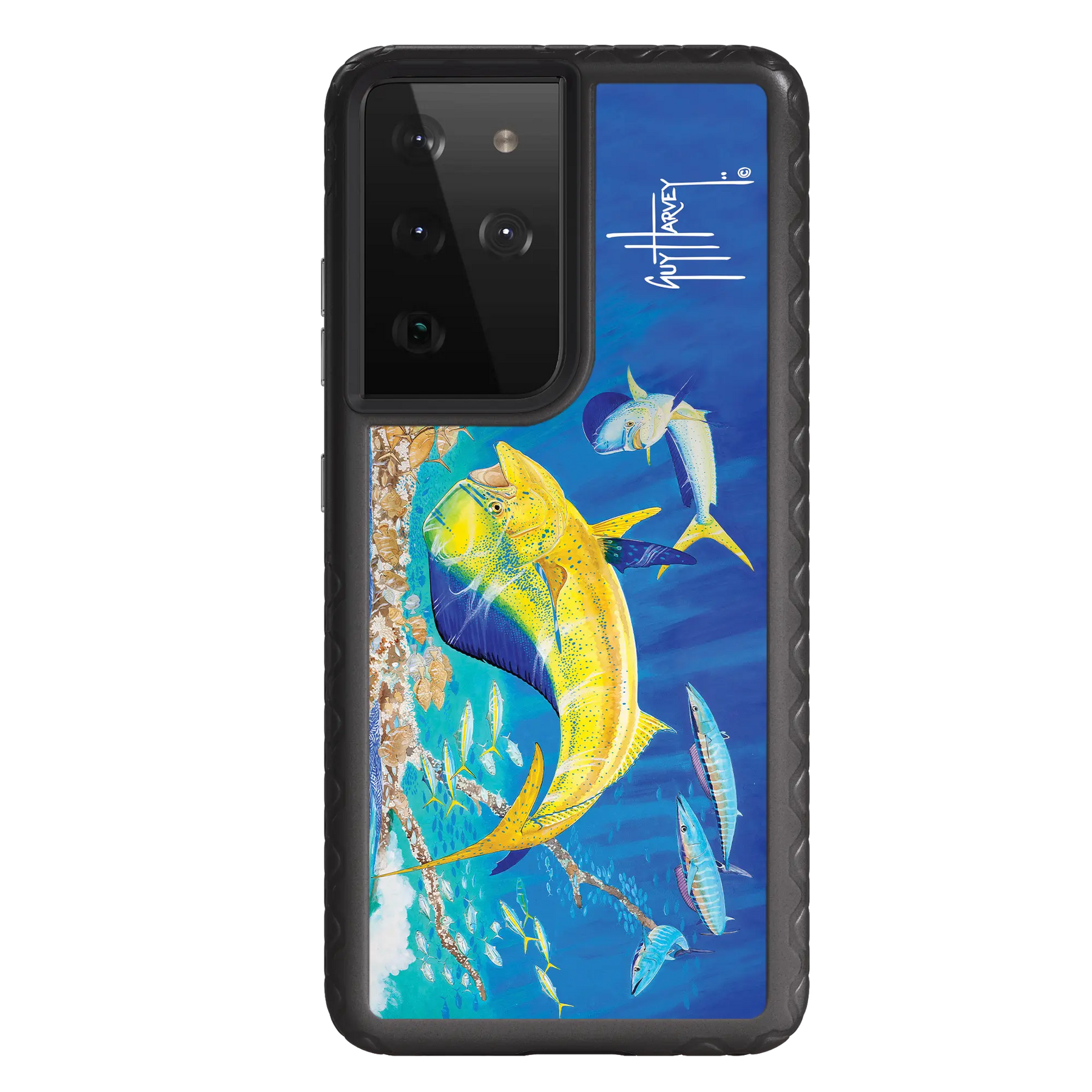 Guy Harvey Fortitude Series for Samsung Galaxy S21 Ultra - Dolphin Oasis - Custom Case - OnyxBlack - cellhelmet