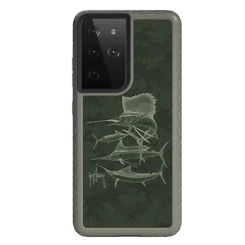 Guy Harvey Fortitude Series for Samsung Galaxy S21 Ultra - Green Camo - Custom Case - OliveDrabGreen - cellhelmet