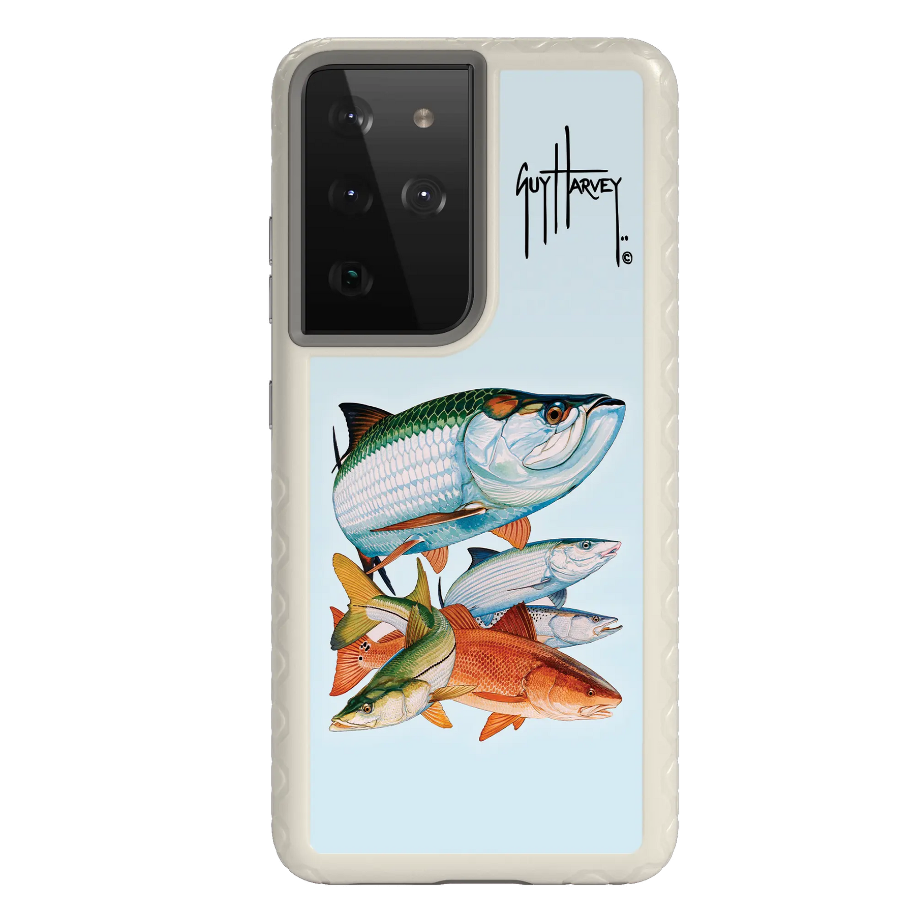 Guy Harvey Fortitude Series for Samsung Galaxy S21 Ultra - Inshore Collage - Custom Case - Gray - cellhelmet