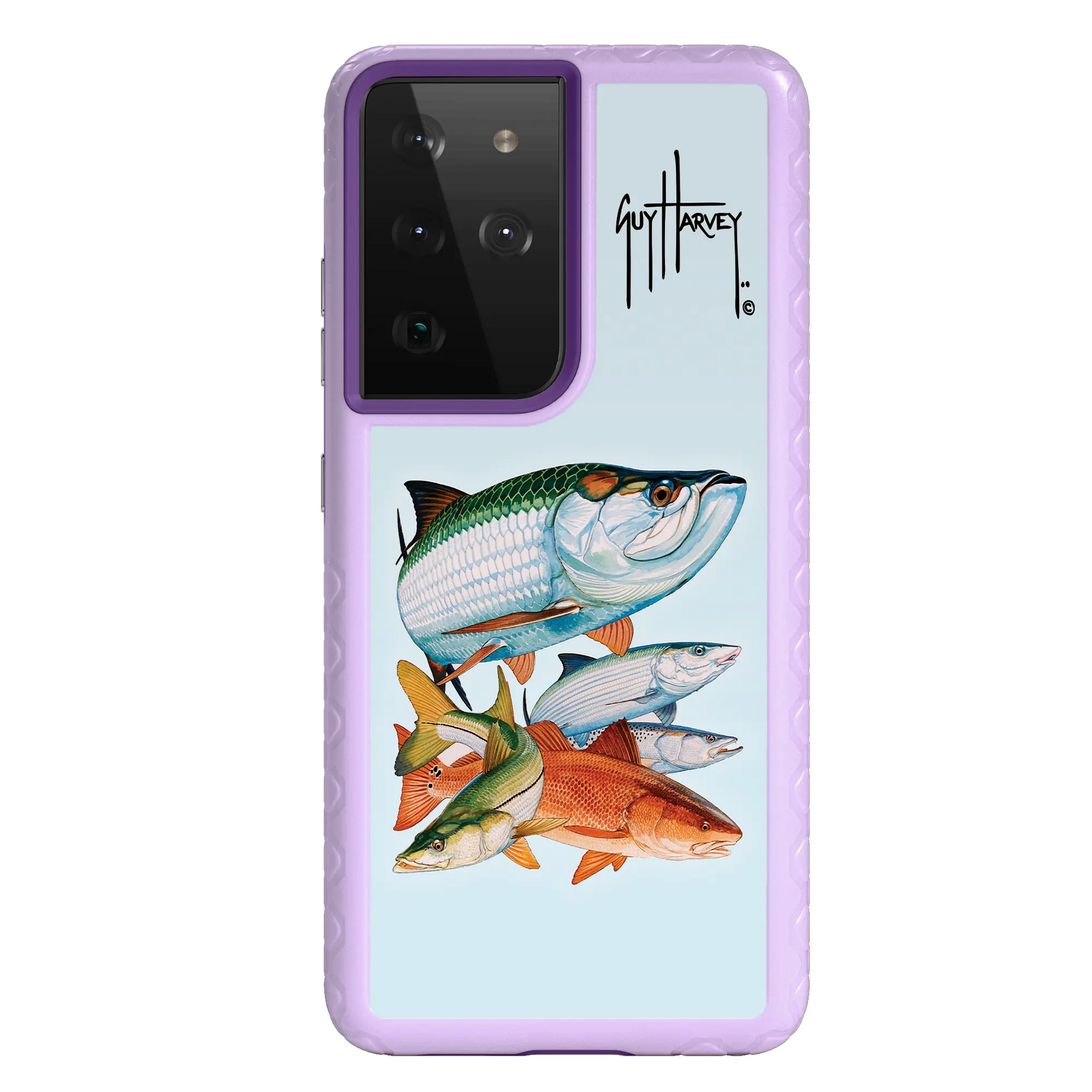 Guy Harvey Fortitude Series for Samsung Galaxy S21 Ultra - Inshore Collage - Custom Case - LilacBlossom - cellhelmet
