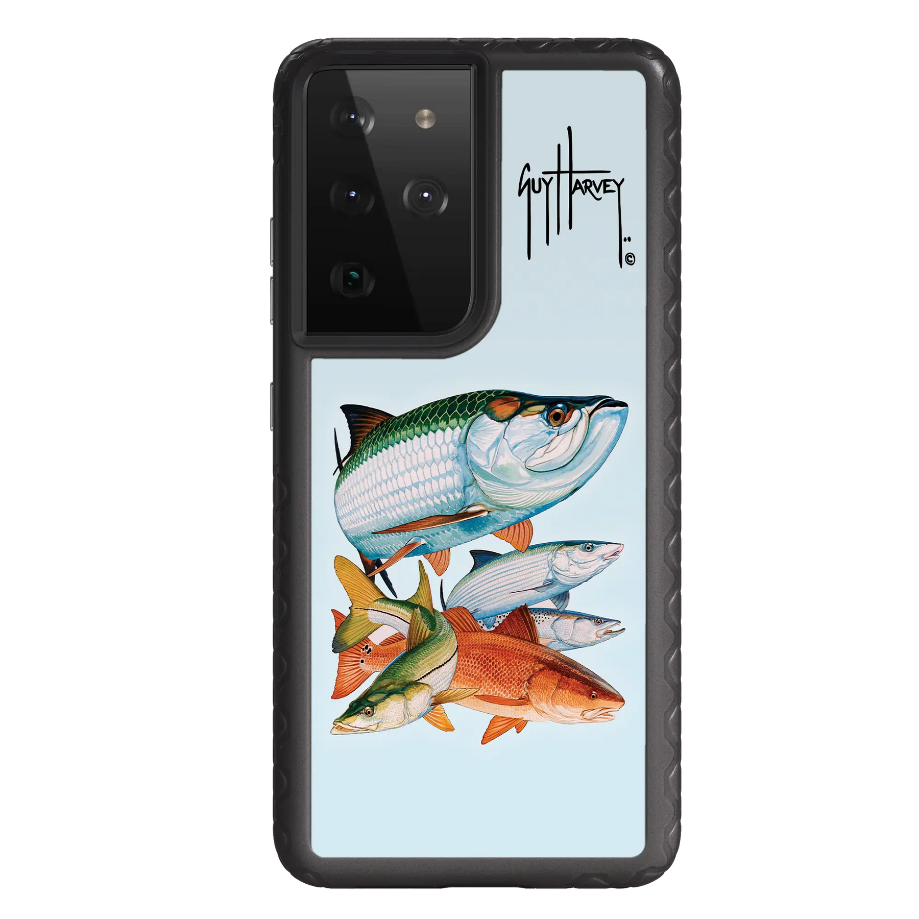 Guy Harvey Fortitude Series for Samsung Galaxy S21 Ultra - Inshore Collage - Custom Case - OnyxBlack - cellhelmet
