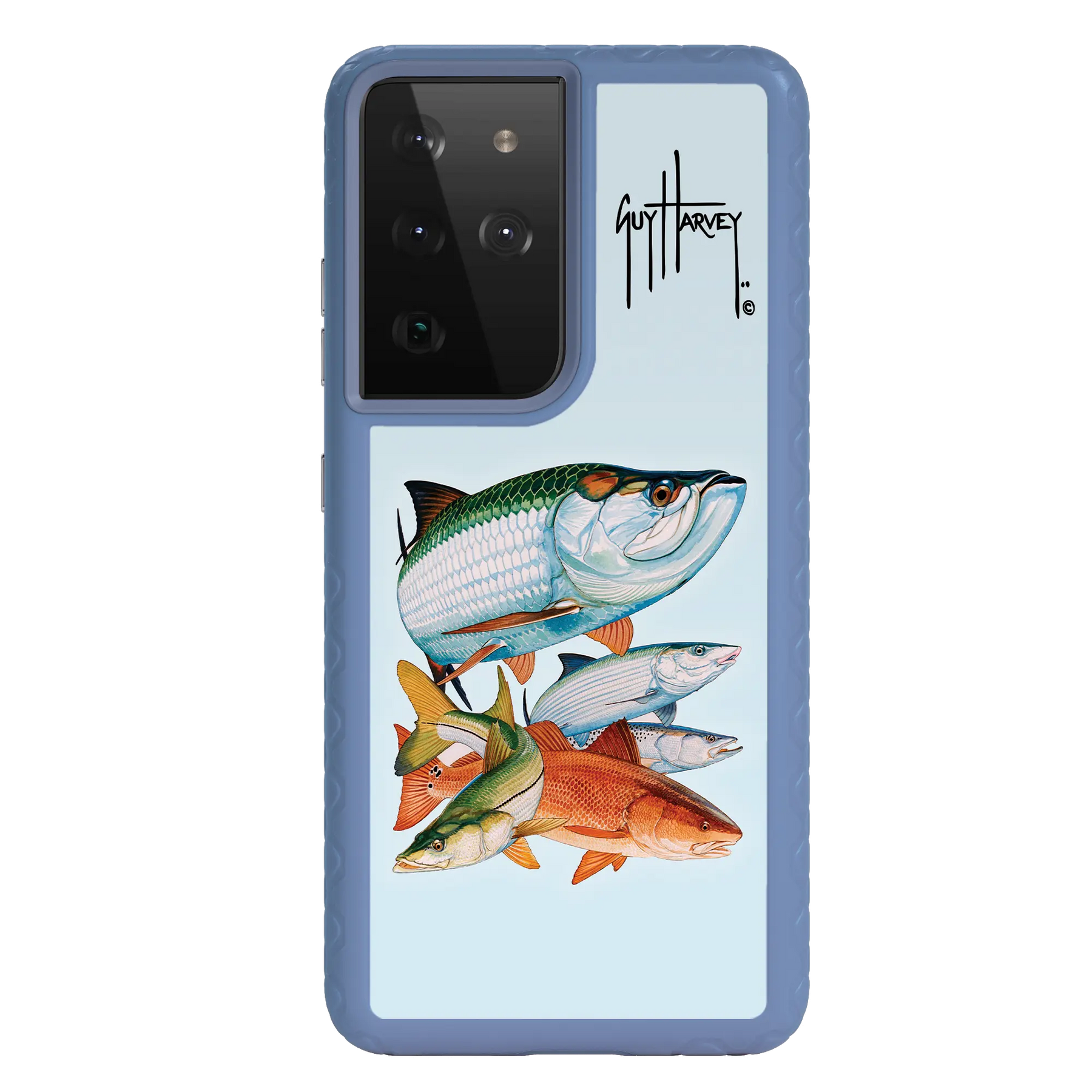 Guy Harvey Fortitude Series for Samsung Galaxy S21 Ultra - Inshore Collage - Custom Case - SlateBlue - cellhelmet