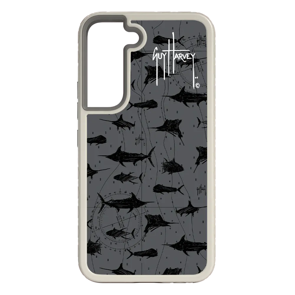 Guy Harvey Fortitude Series for Samsung Galaxy S22 - Black Scribbler - Custom Case - Gray - cellhelmet