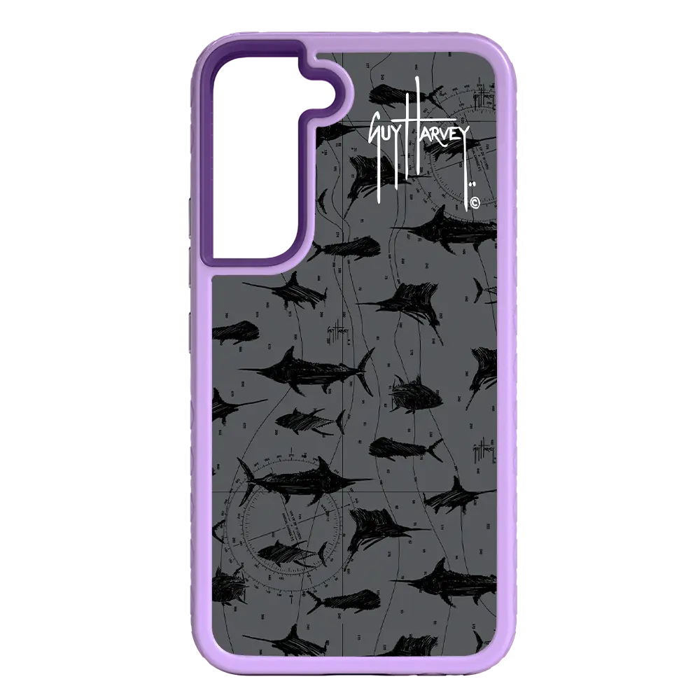 Guy Harvey Fortitude Series for Samsung Galaxy S22 - Black Scribbler - Custom Case - LilacBlossom - cellhelmet