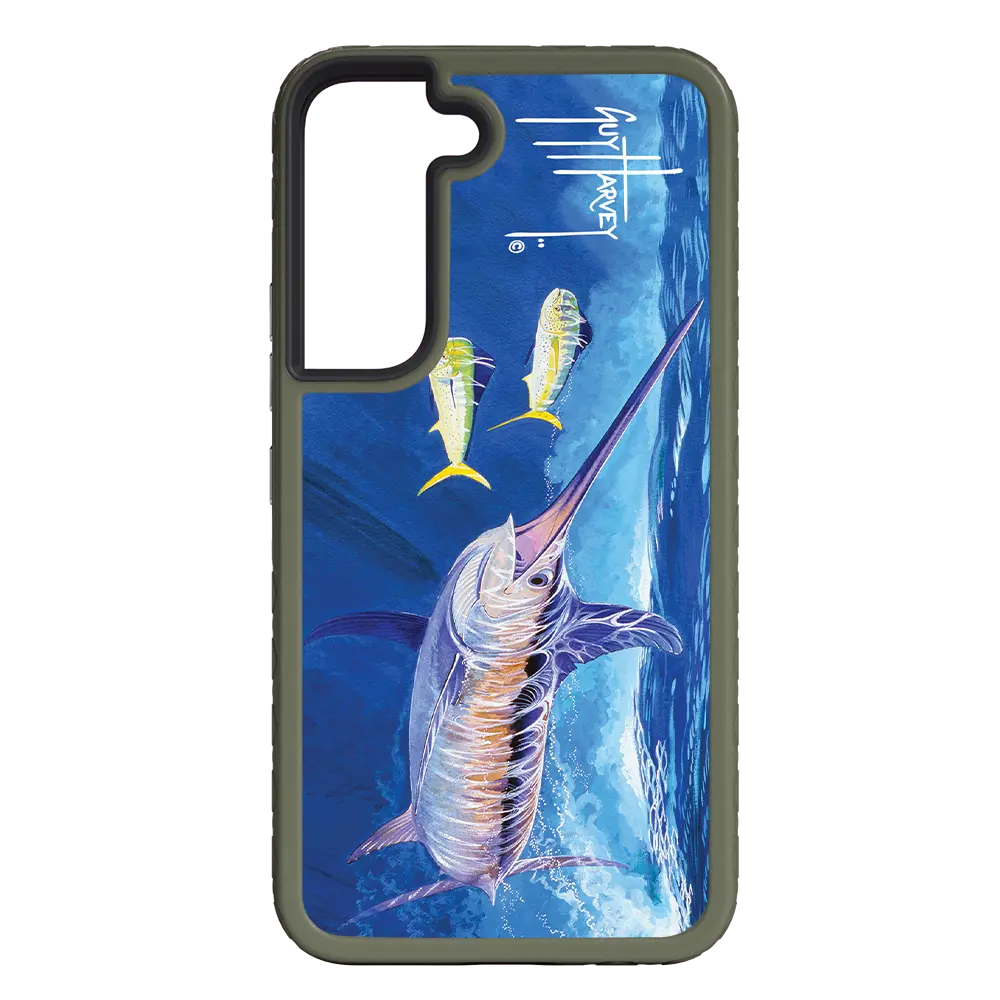 Guy Harvey Fortitude Series for Samsung Galaxy S22 - Bullseye Sword - Custom Case - OliveDrabGreen - cellhelmet