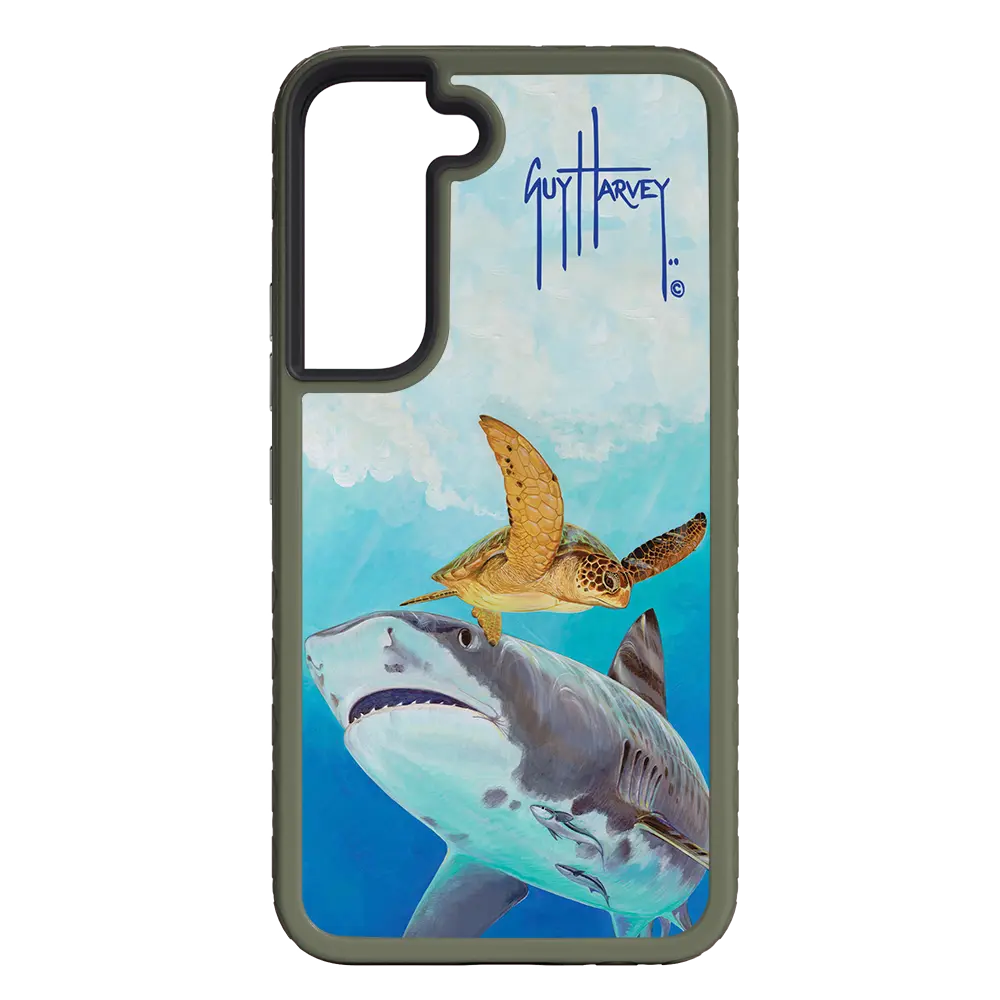 Guy Harvey Fortitude Series for Samsung Galaxy S22 - Eye of the Tiger - Custom Case - OliveDrabGreen - cellhelmet