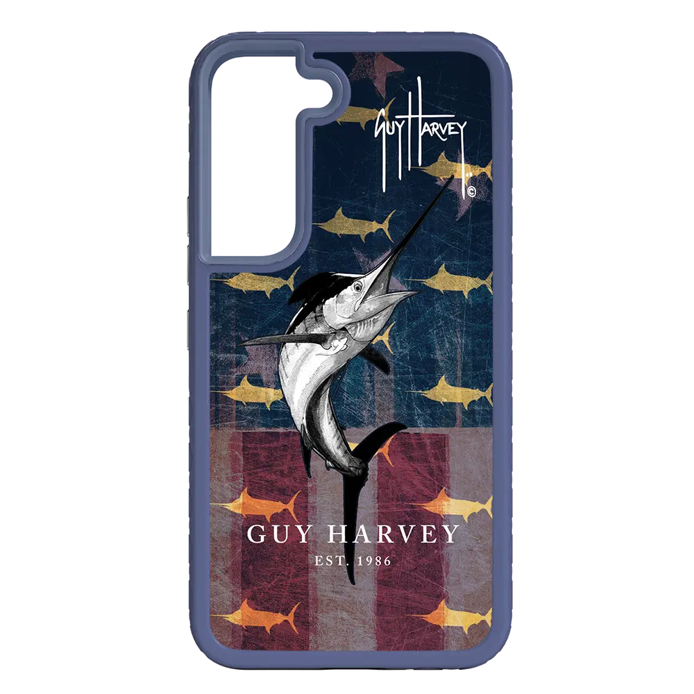 Guy Harvey Fortitude Series for Samsung Galaxy S22 Plus - American Marlin - Custom Case - SlateBlue - cellhelmet