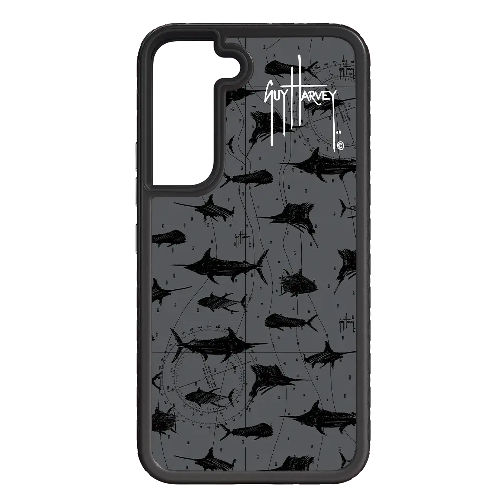 Guy Harvey Fortitude Series for Samsung Galaxy S22 Plus - Black Scribbler - Custom Case - OnyxBlack - cellhelmet