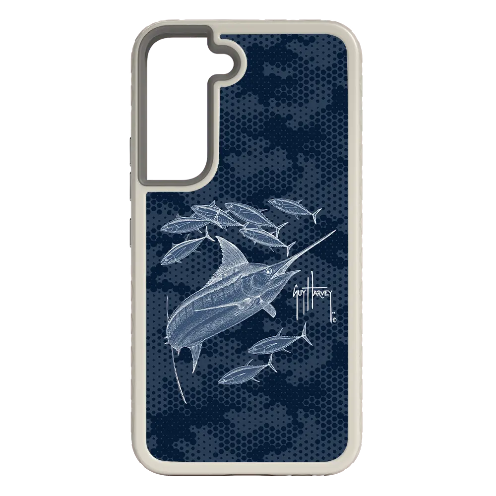 Guy Harvey Fortitude Series for Samsung Galaxy S22 Plus - Blue Camo - Custom Case - Gray - cellhelmet