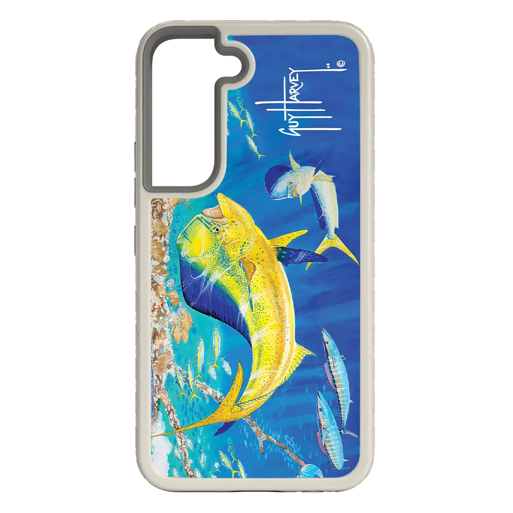 Guy Harvey Fortitude Series for Samsung Galaxy S22 Plus - Dolphin Oasis - Custom Case - Gray - cellhelmet