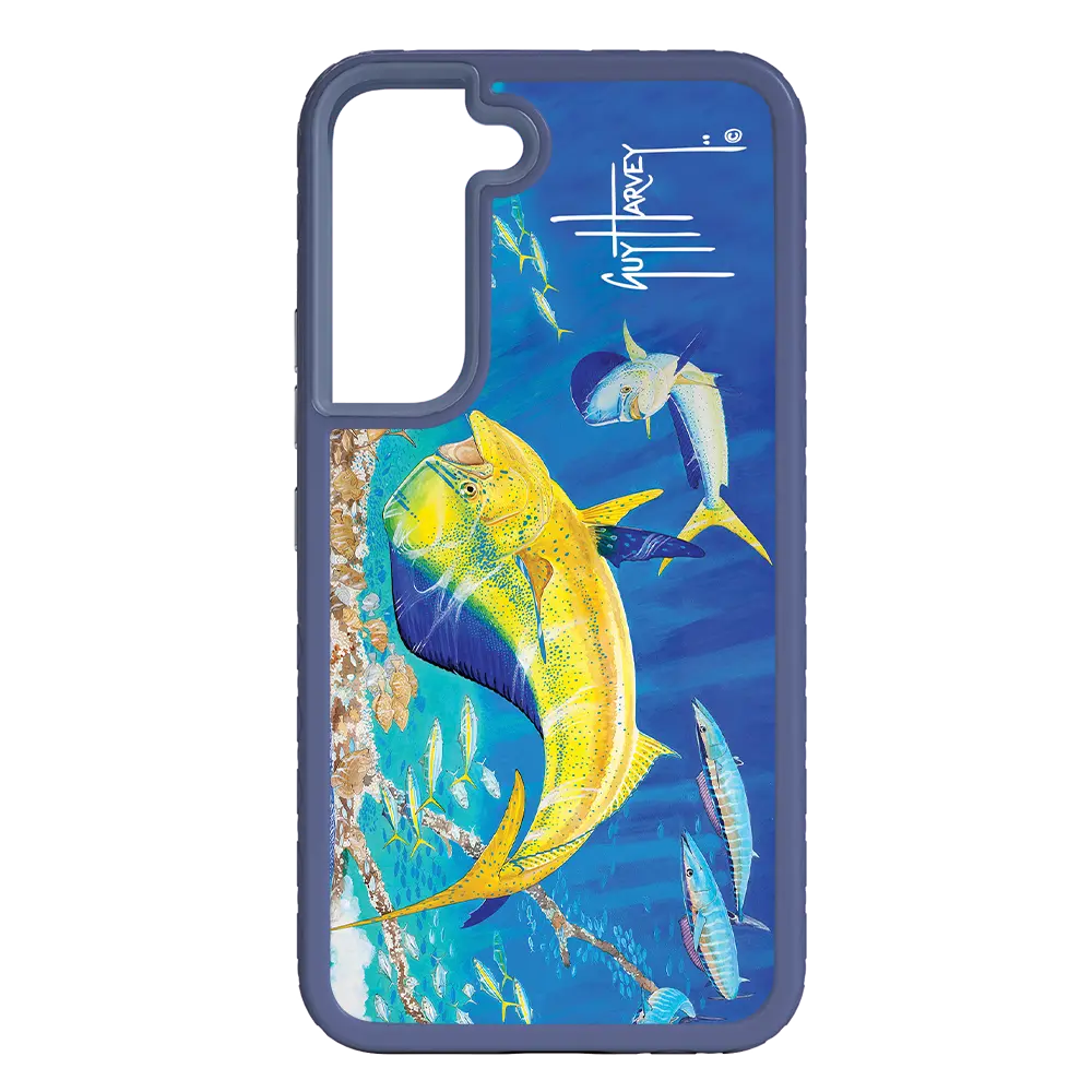 Guy Harvey Fortitude Series for Samsung Galaxy S22 Plus - Dolphin Oasis - Custom Case - SlateBlue - cellhelmet
