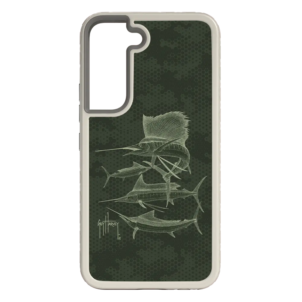 Guy Harvey Fortitude Series for Samsung Galaxy S22 Plus - Green Camo - Custom Case - Gray - cellhelmet