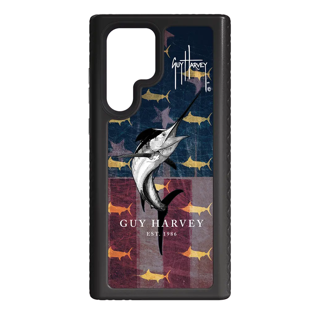 Guy Harvey Fortitude Series for Samsung Galaxy S22 Ultra - American Marlin - Custom Case - OnyxBlack - cellhelmet