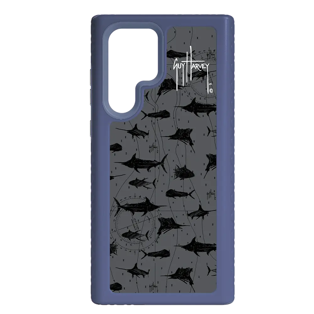 Guy Harvey Fortitude Series for Samsung Galaxy S22 Ultra - Black Scribbler - Custom Case - SlateBlue - cellhelmet