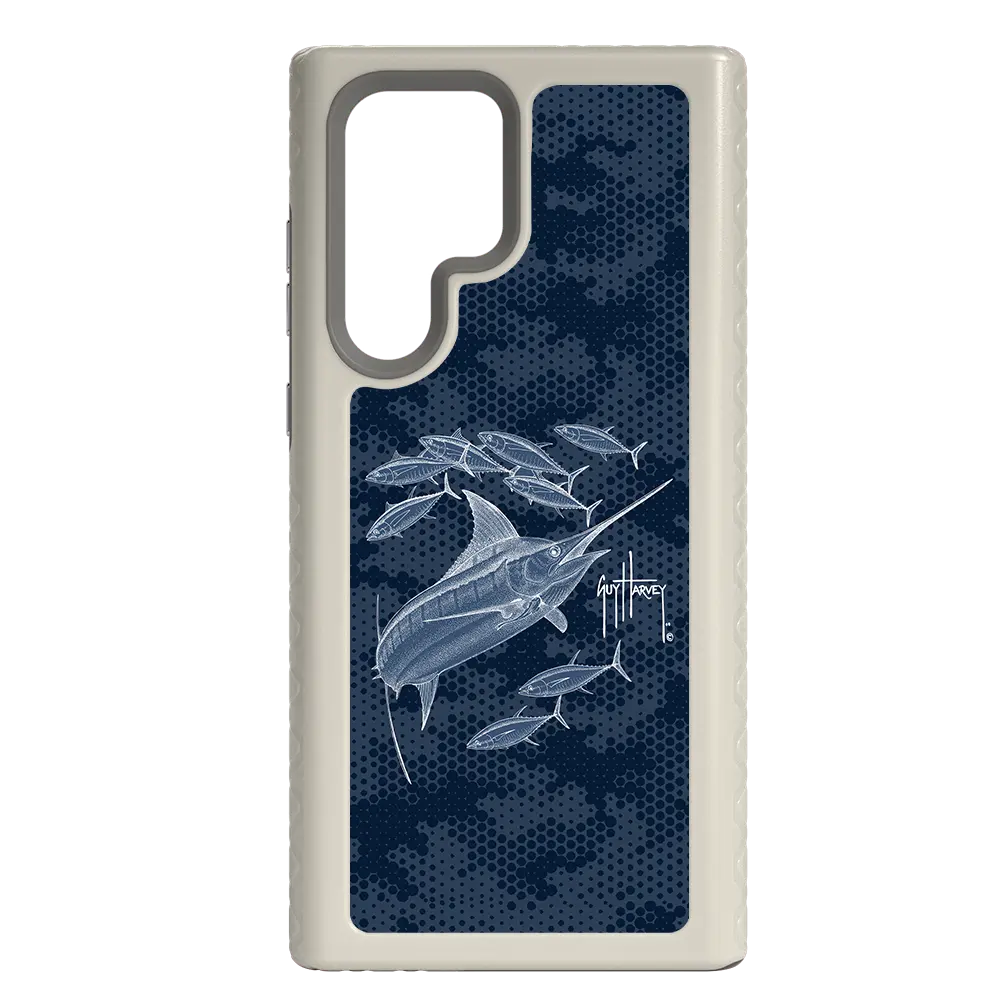 Guy Harvey Fortitude Series for Samsung Galaxy S22 Ultra - Blue Camo - Custom Case - Gray - cellhelmet