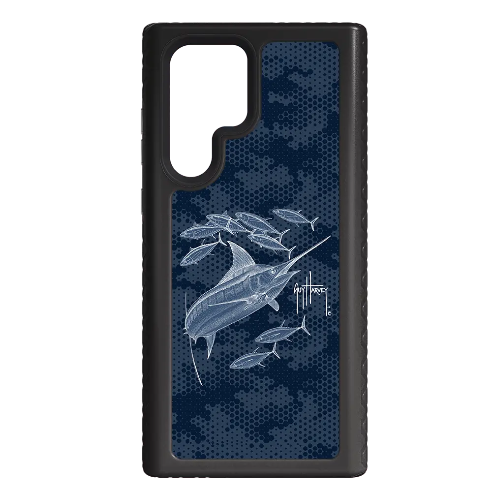 Guy Harvey Fortitude Series for Samsung Galaxy S22 Ultra - Blue Camo - Custom Case - OnyxBlack - cellhelmet