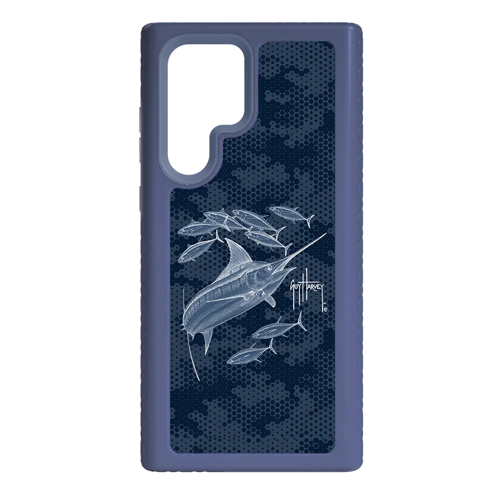 Guy Harvey Fortitude Series for Samsung Galaxy S22 Ultra - Blue Camo - Custom Case - SlateBlue - cellhelmet