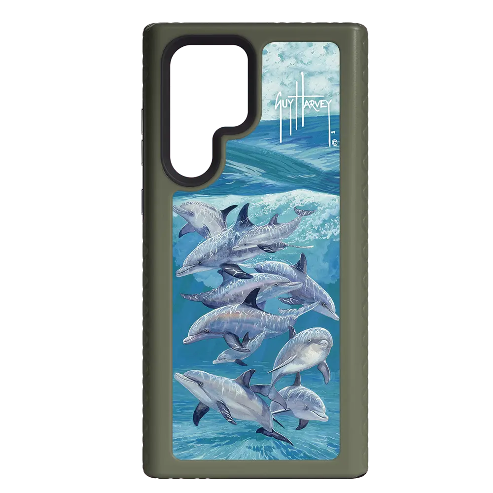 Guy Harvey Fortitude Series for Samsung Galaxy S22 Ultra - Bullseye Sword - Custom Case - OliveDrabGreen - cellhelmet