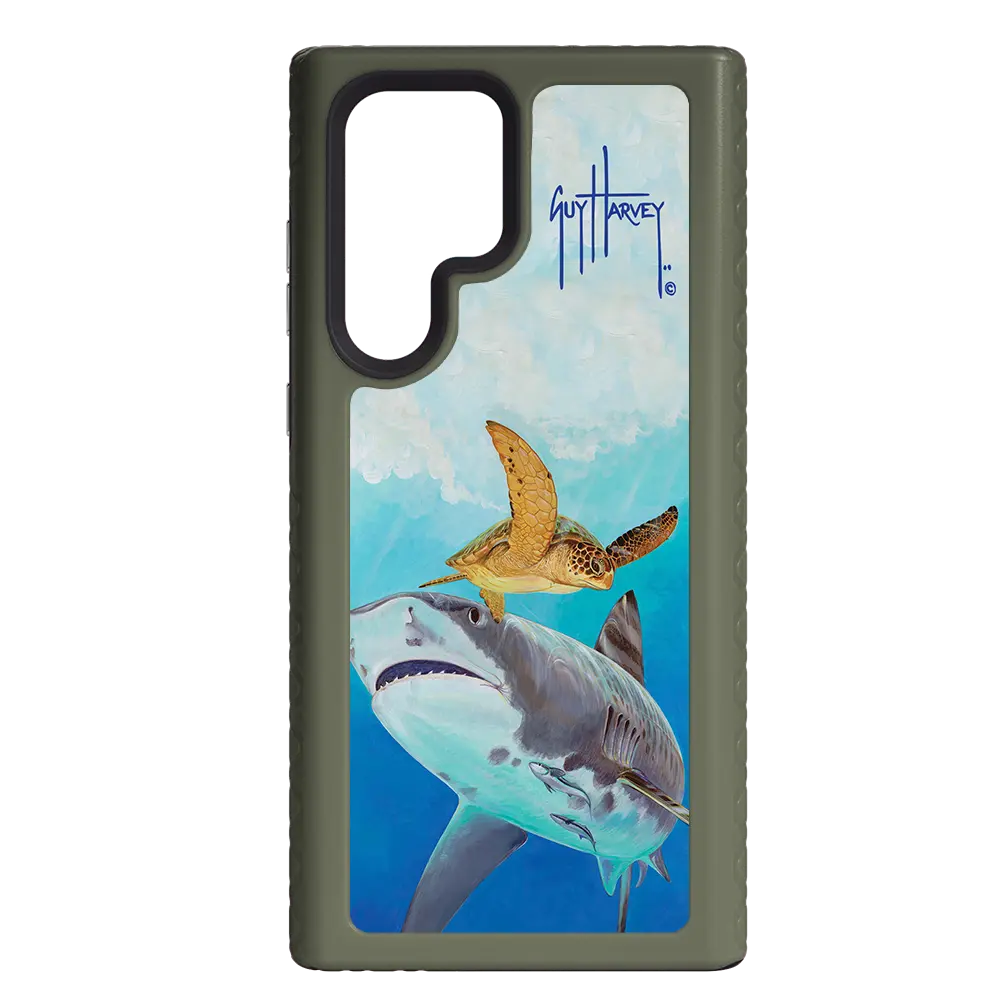 Guy Harvey Fortitude Series for Samsung Galaxy S22 Ultra - Eye of the Tiger - Custom Case - OliveDrabGreen - cellhelmet