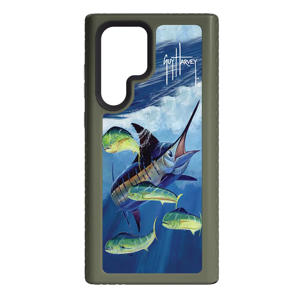 Guy Harvey Fortitude Series for Samsung Galaxy S22 Ultra - Four Play - Custom Case - OliveDrabGreen - cellhelmet