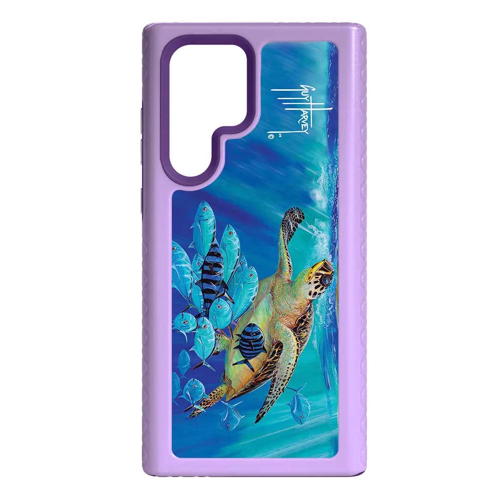 Guy Harvey Fortitude Series for Samsung Galaxy S22 Ultra - Hawksbill Caravan - Custom Case - LilacBlossom - cellhelmet