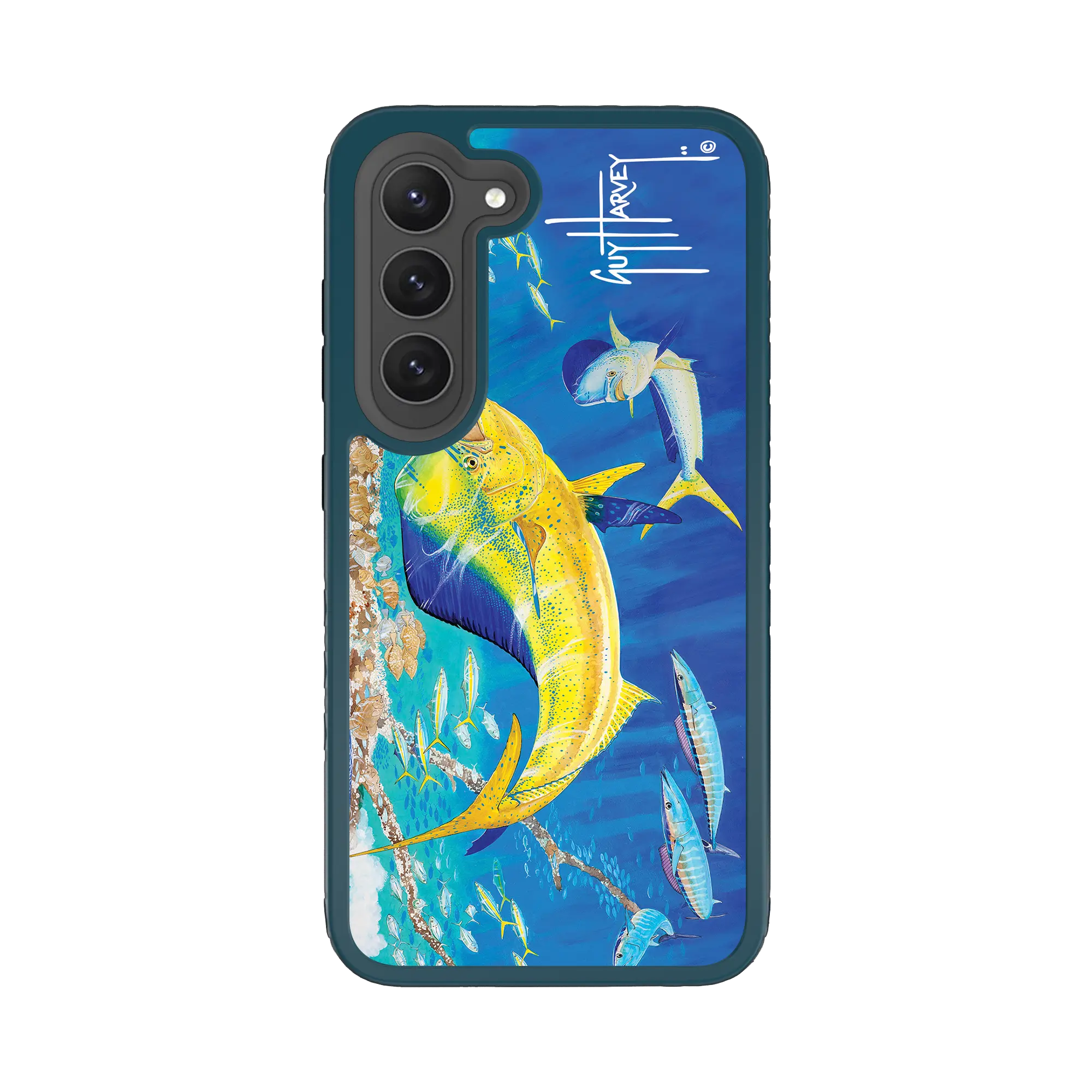 Guy Harvey Fortitude Series for Samsung Galaxy S23 - Dolphin Oasis - Custom Case - DeepSeaBlue - cellhelmet