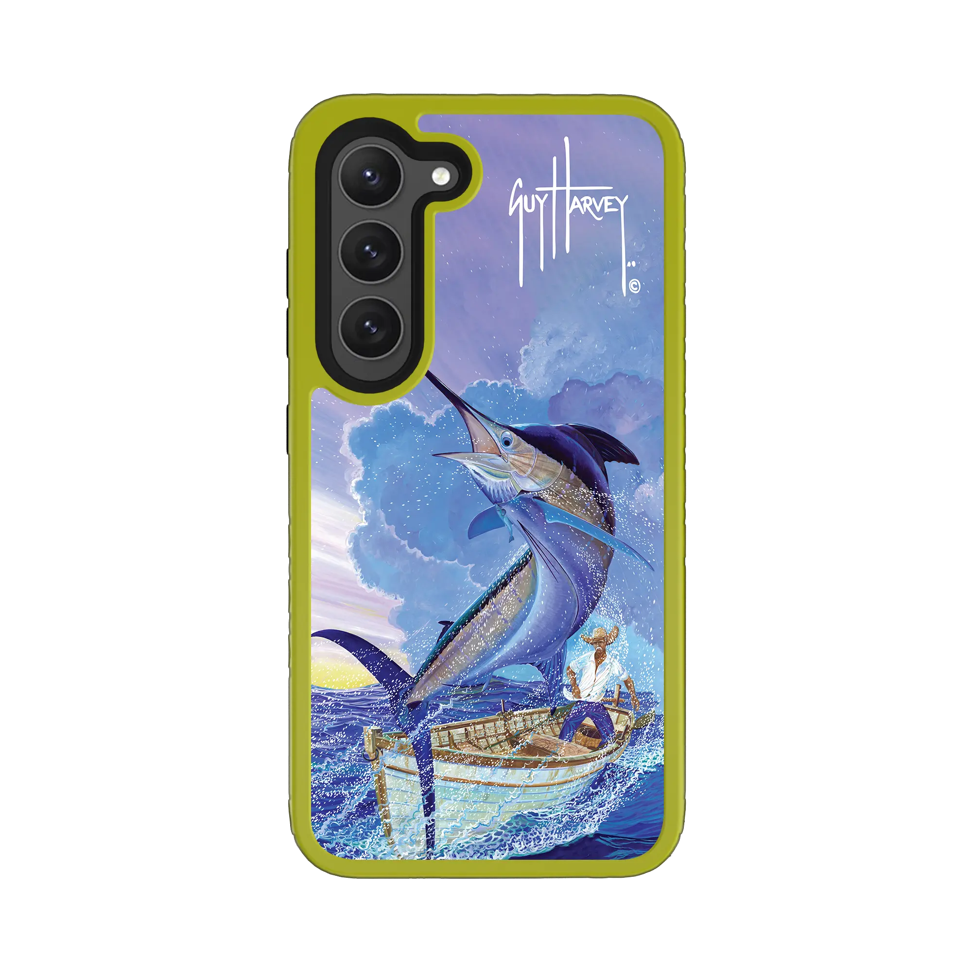 Guy Harvey Fortitude Series for Samsung Galaxy S23 - El Viejo - Custom Case - ElectricLime - cellhelmet