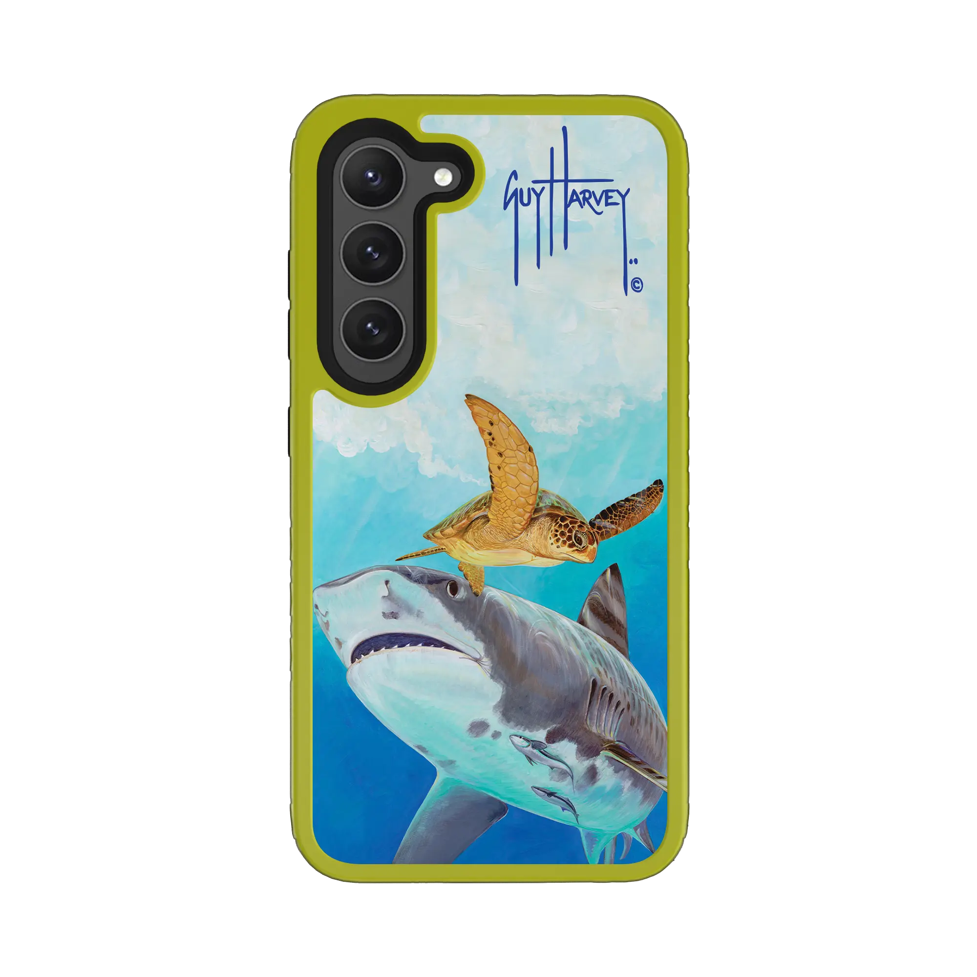 Guy Harvey Fortitude Series for Samsung Galaxy S23 - Eye of the Tiger - Custom Case - ElectricLime - cellhelmet