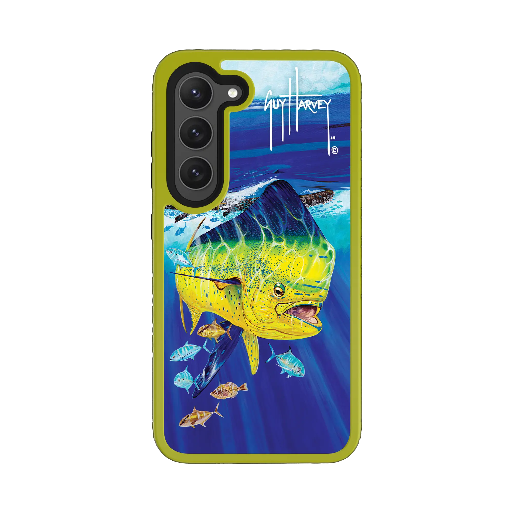 Guy Harvey Fortitude Series for Samsung Galaxy S23 - Golden Prize - Custom Case - ElectricLime - cellhelmet
