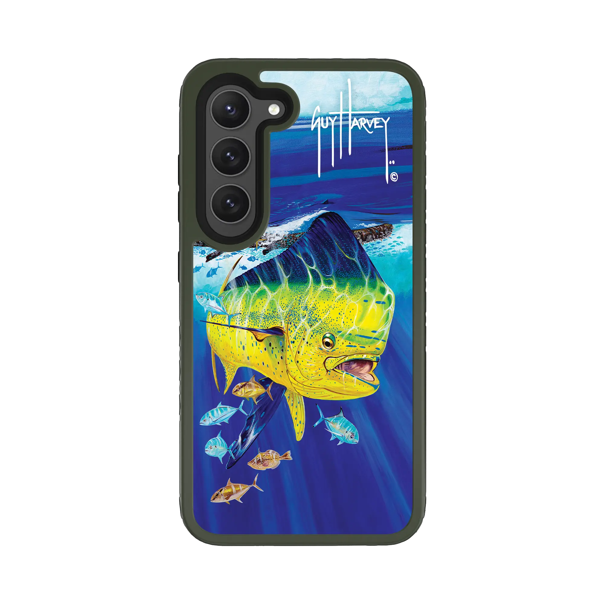 Guy Harvey Fortitude Series for Samsung Galaxy S23 - Golden Prize - Custom Case - OliveDrabGreen - cellhelmet