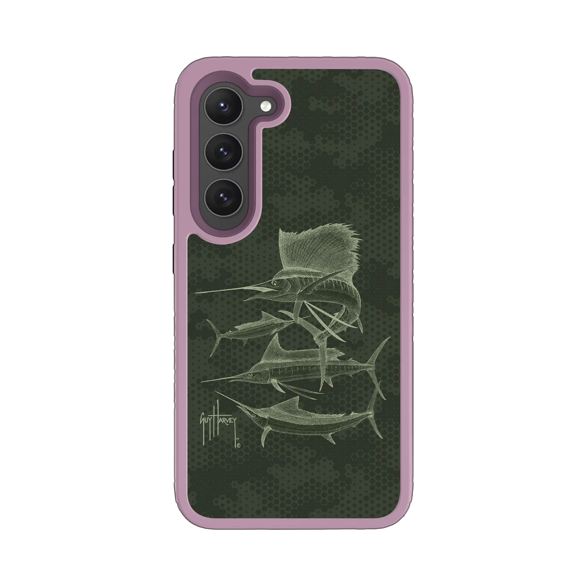 Guy Harvey Fortitude Series for Samsung Galaxy S23 - Green Camo - Custom Case - LilacBlossomPurple - cellhelmet