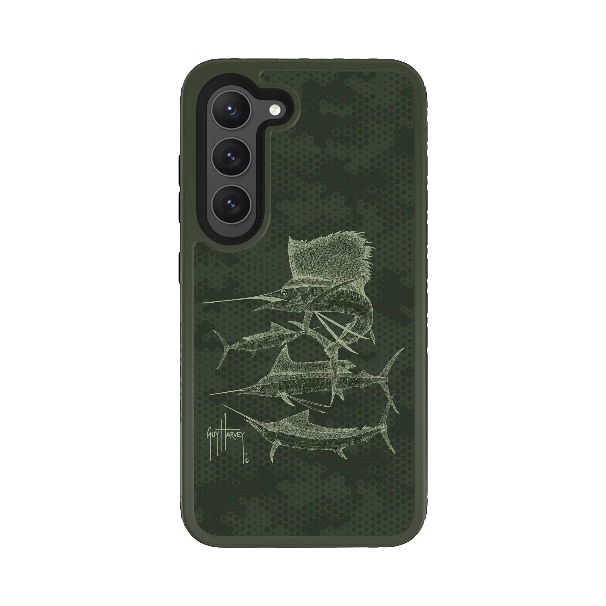 Guy Harvey Fortitude Series for Samsung Galaxy S23 - Green Camo - Custom Case - OliveDrabGreen - cellhelmet