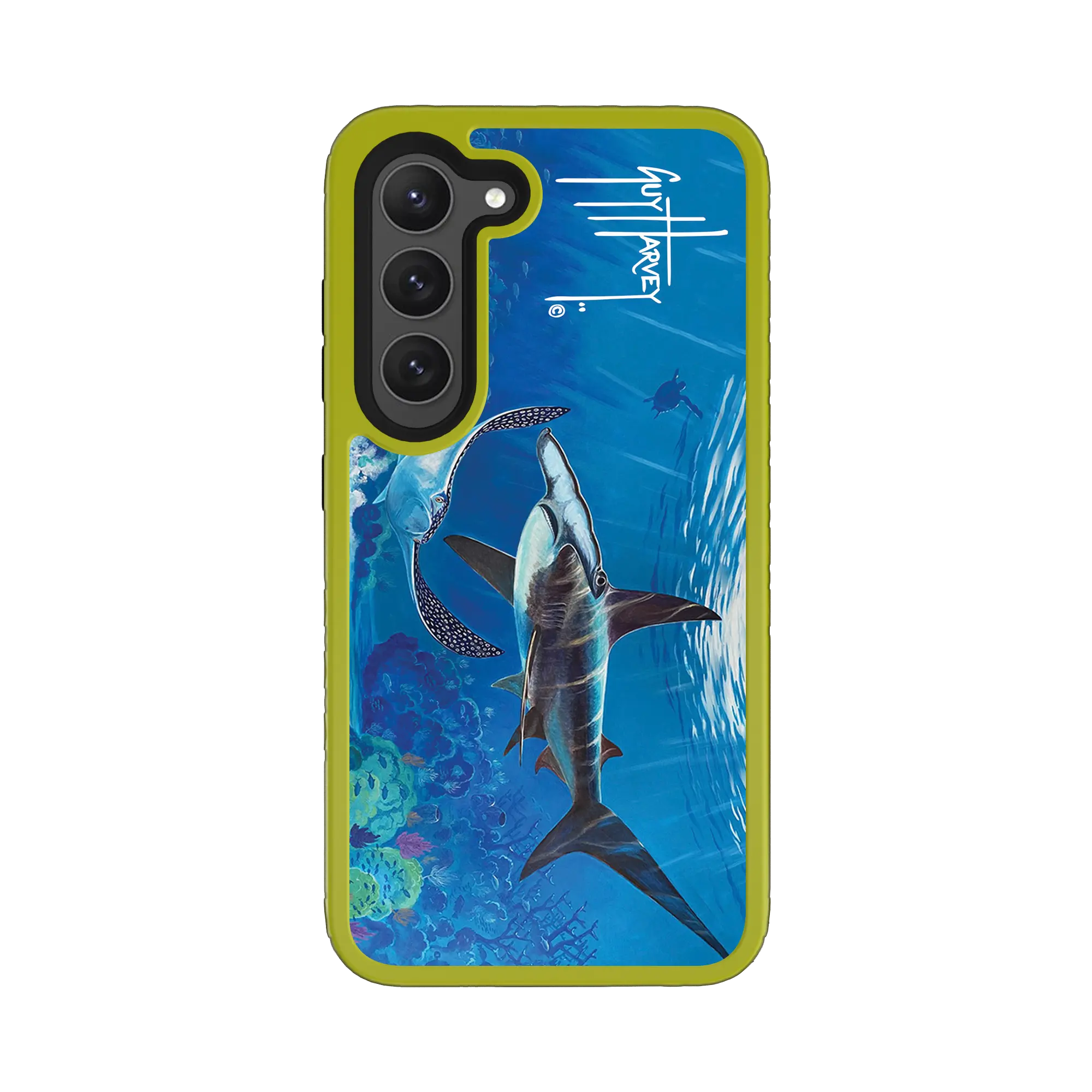Guy Harvey Fortitude Series for Samsung Galaxy S23 - Hammer Down - Custom Case - ElectricLime - cellhelmet