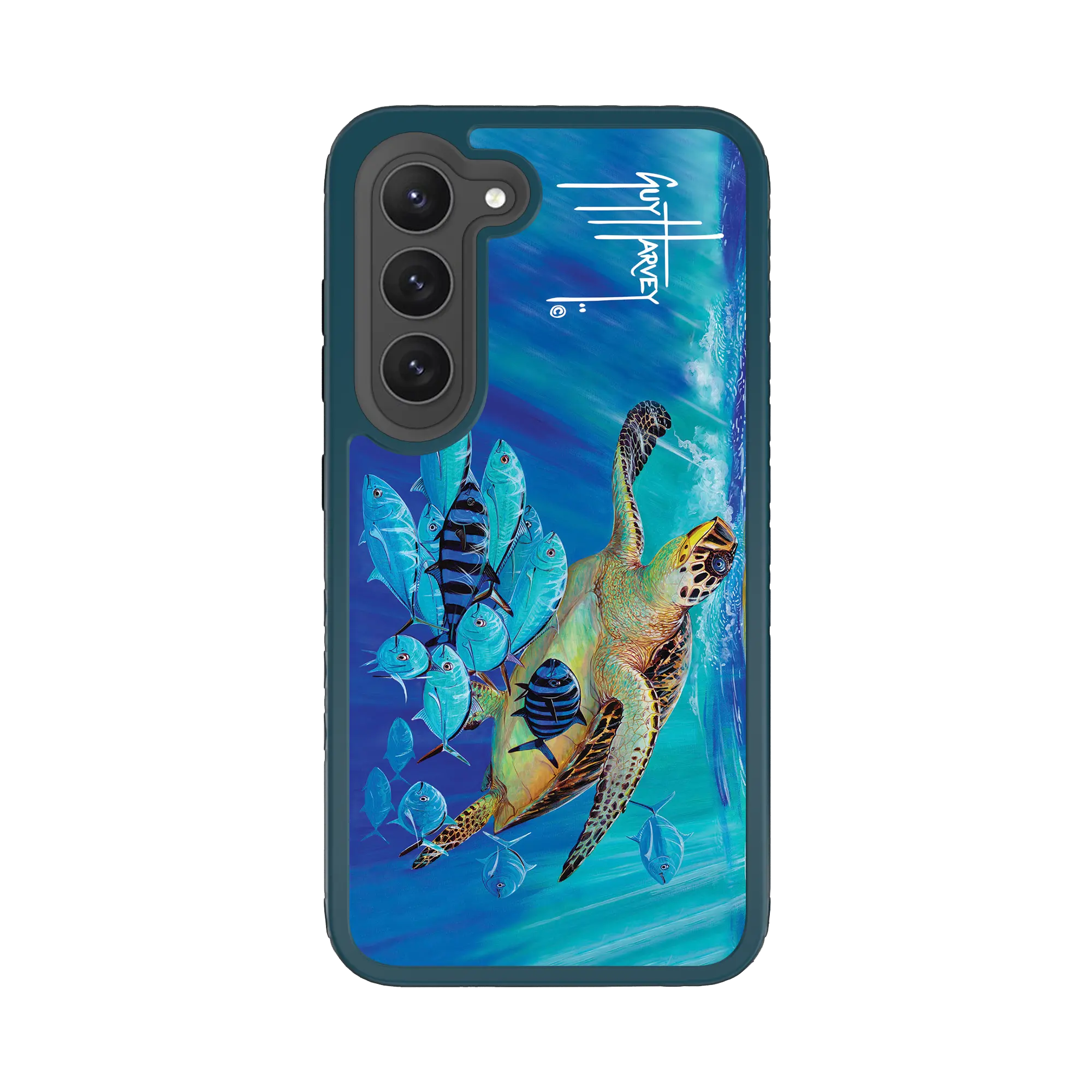 Guy Harvey Fortitude Series for Samsung Galaxy S23 - Hawksbill Caravan - Custom Case - DeepSeaBlue - cellhelmet