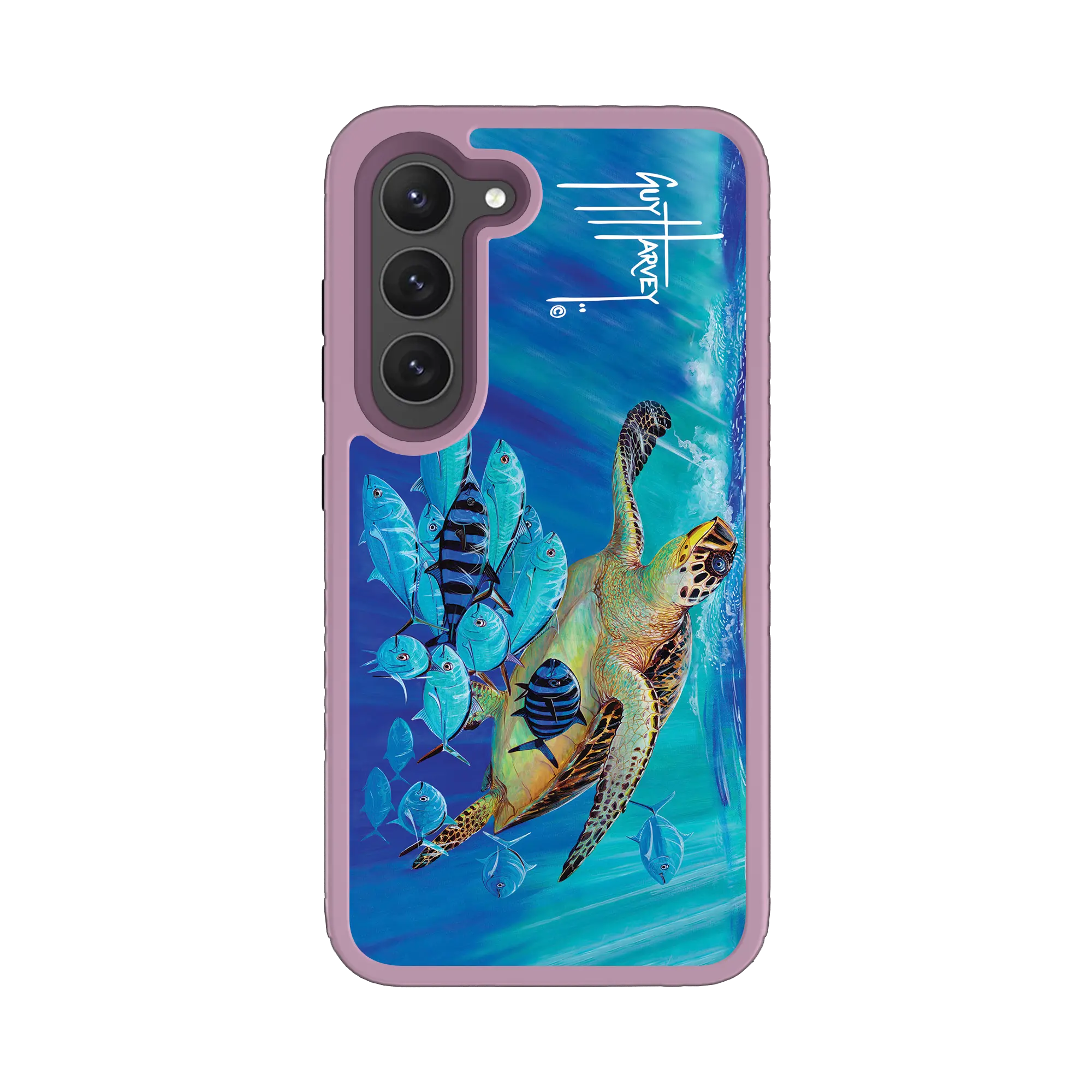 Guy Harvey Fortitude Series for Samsung Galaxy S23 - Hawksbill Caravan - Custom Case - LilacBlossomPurple - cellhelmet