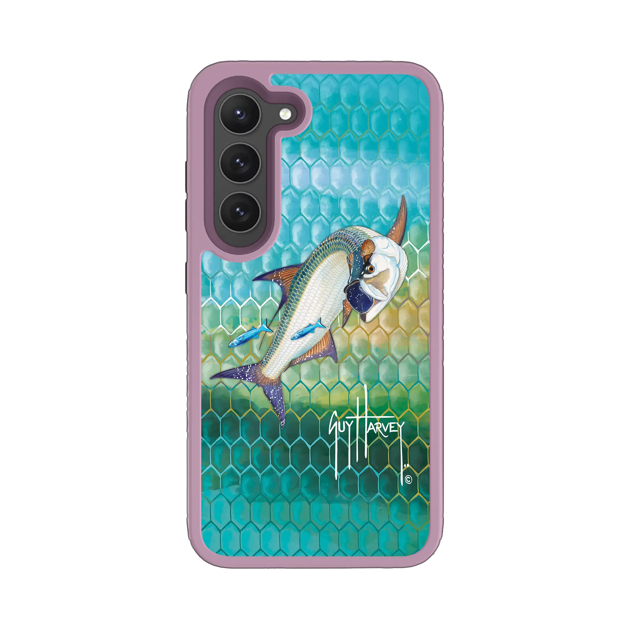 Guy Harvey Fortitude Series for Samsung Galaxy S23 - Tarpon Skin - Custom Case - LilacBlossomPurple - cellhelmet