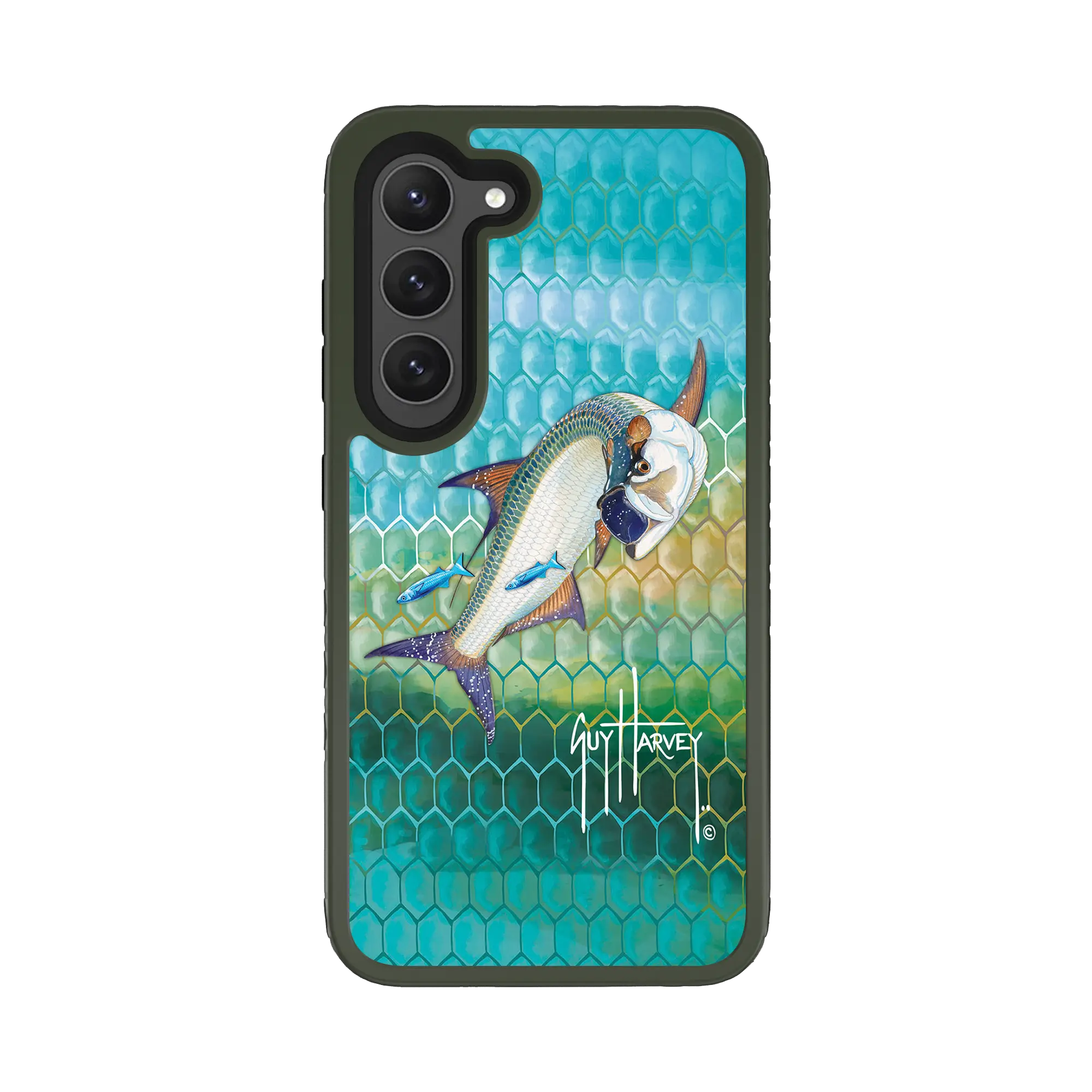 Guy Harvey Fortitude Series for Samsung Galaxy S23 - Tarpon Skin - Custom Case - OliveDrabGreen - cellhelmet