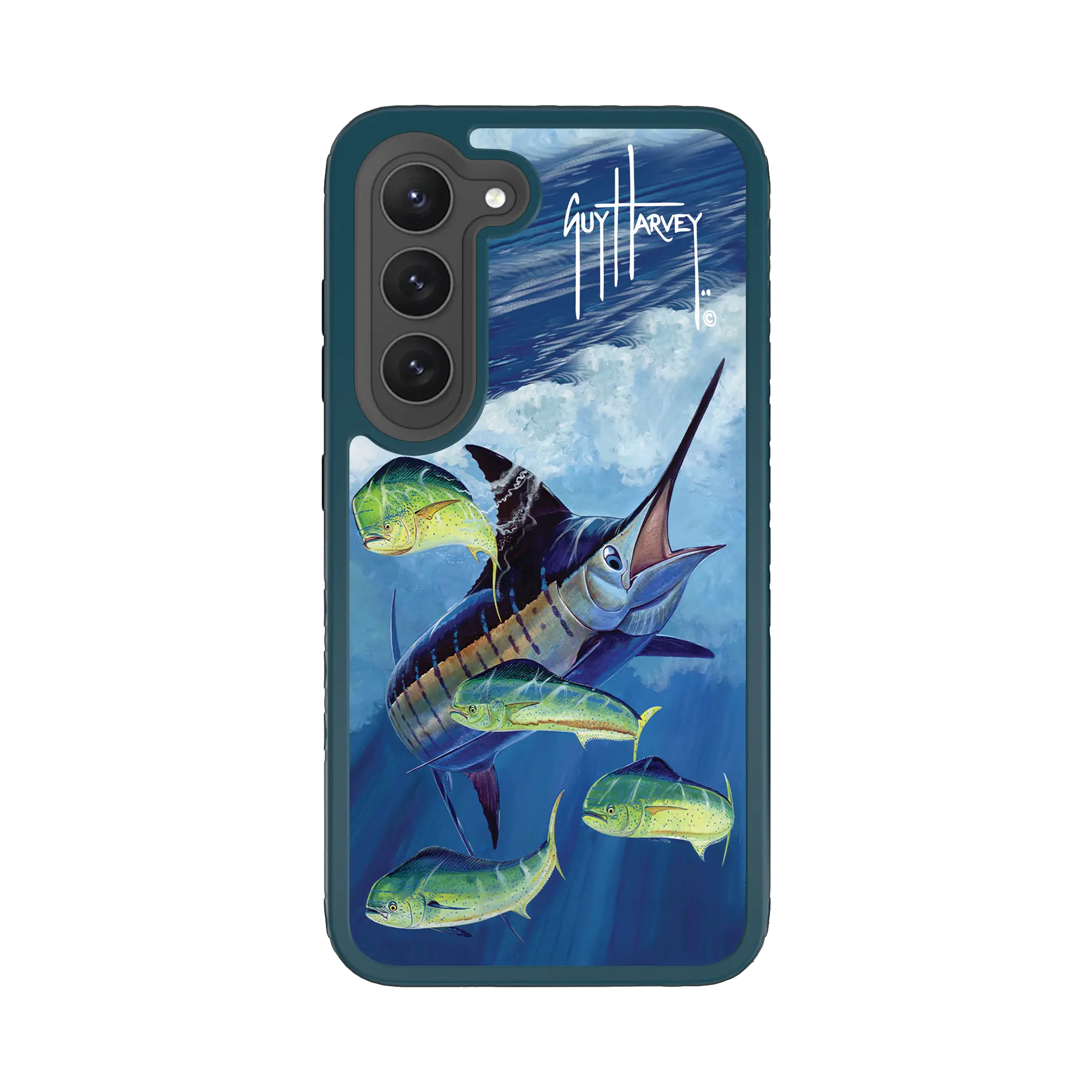 Guy Harvey Fortitude Series for Samsung Galaxy S23 Plus - Four Play - Custom Case - DeepSeaBlue - cellhelmet