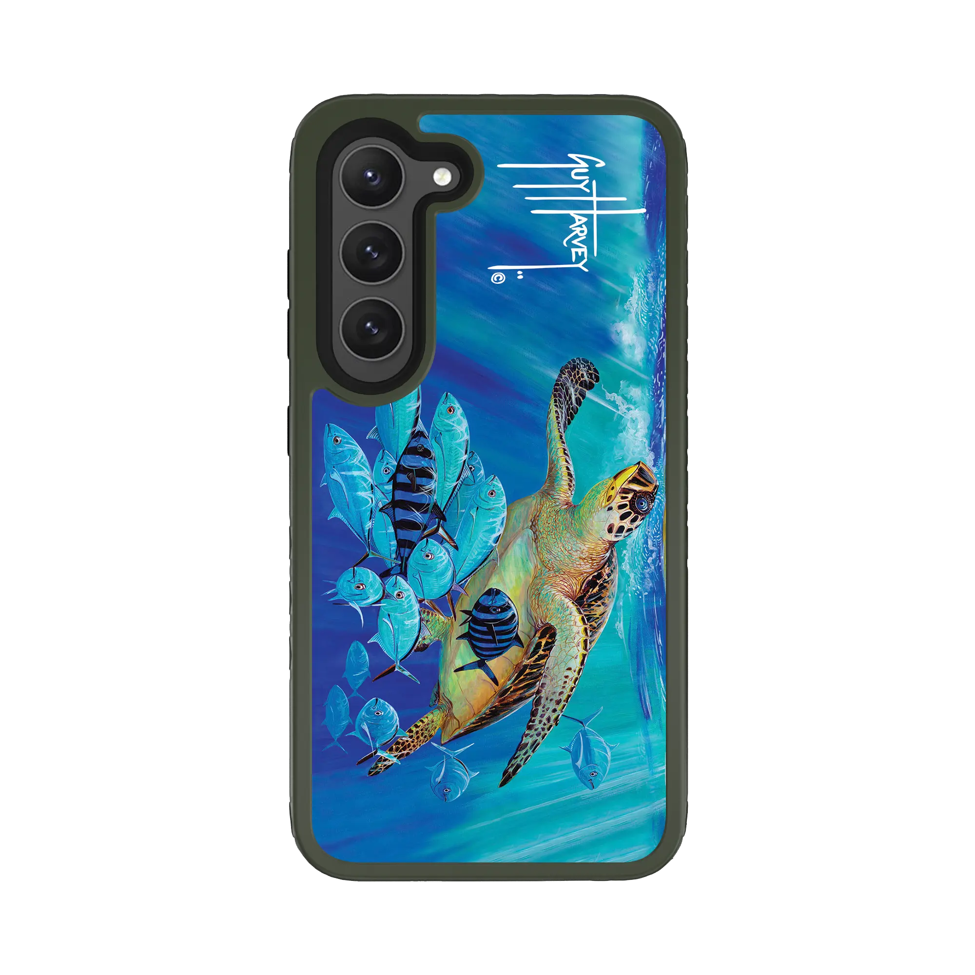 Guy Harvey Fortitude Series for Samsung Galaxy S23 Plus - Hawksbill Caravan - Custom Case - OliveDrabGreen - cellhelmet