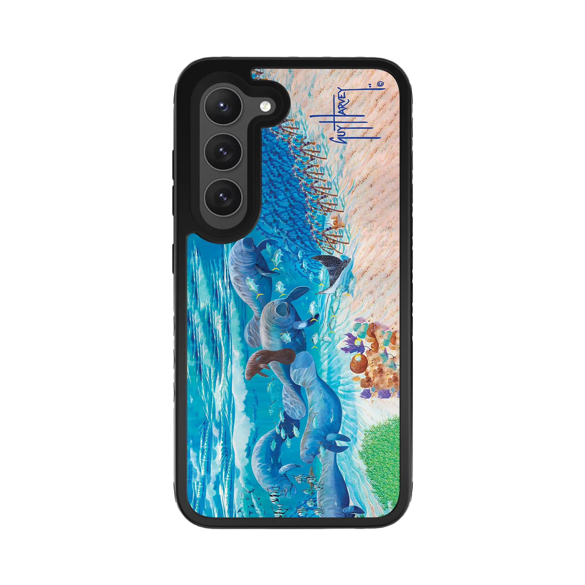 Guy Harvey Fortitude Series for Samsung Galaxy S23 Plus - Manatee Pass - Custom Case - OnyxBlack - cellhelmet