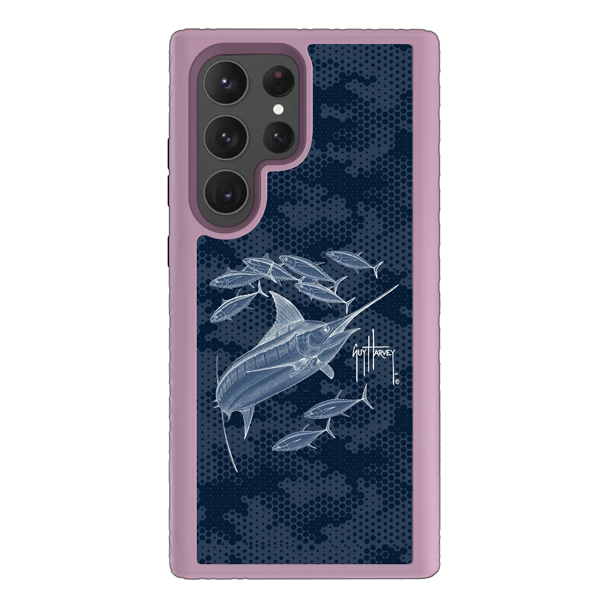Guy Harvey Fortitude Series for Samsung Galaxy S23 Ultra - Blue Camo - Custom Case - LilacBlossomPurple - cellhelmet