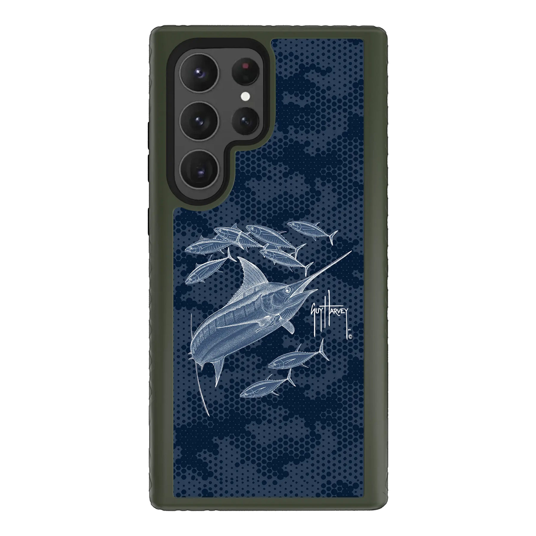 Guy Harvey Fortitude Series for Samsung Galaxy S23 Ultra - Blue Camo - Custom Case - OliveDrabGreen - cellhelmet