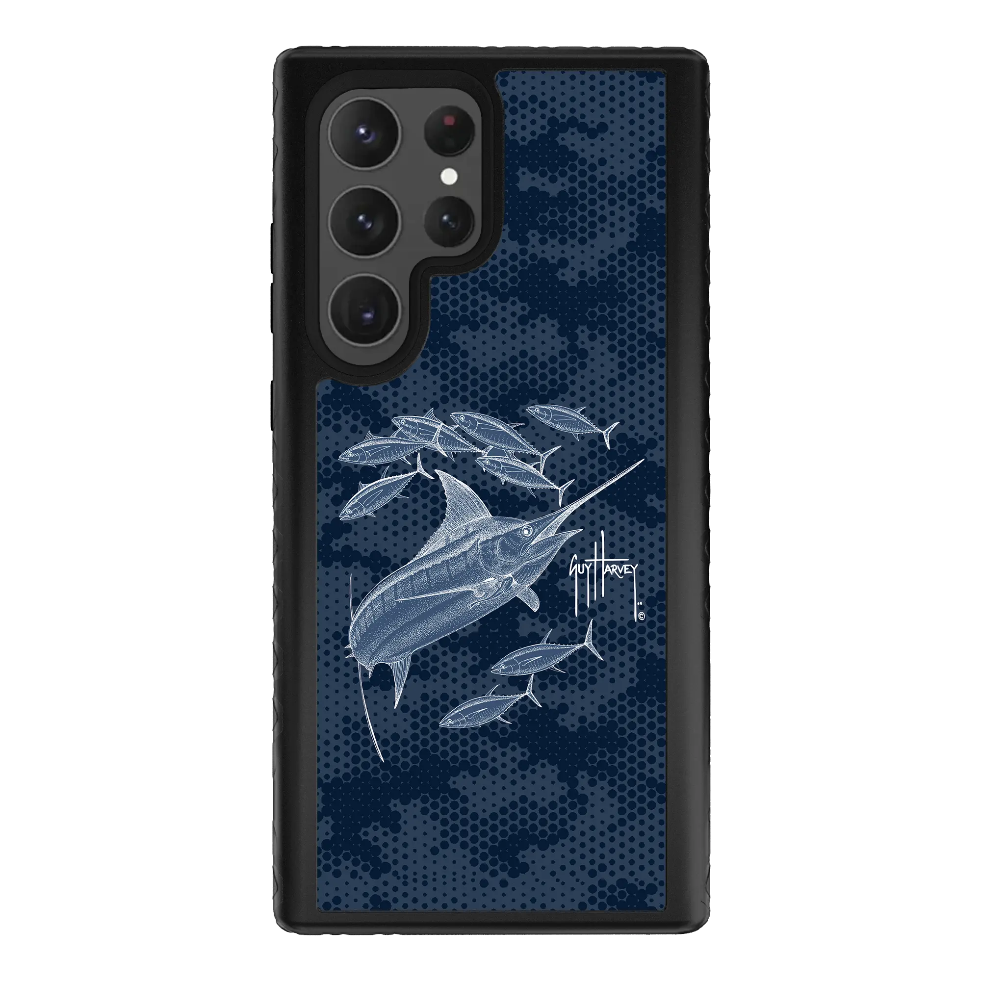 Guy Harvey Fortitude Series for Samsung Galaxy S23 Ultra - Blue Camo - Custom Case - OnyxBlack - cellhelmet