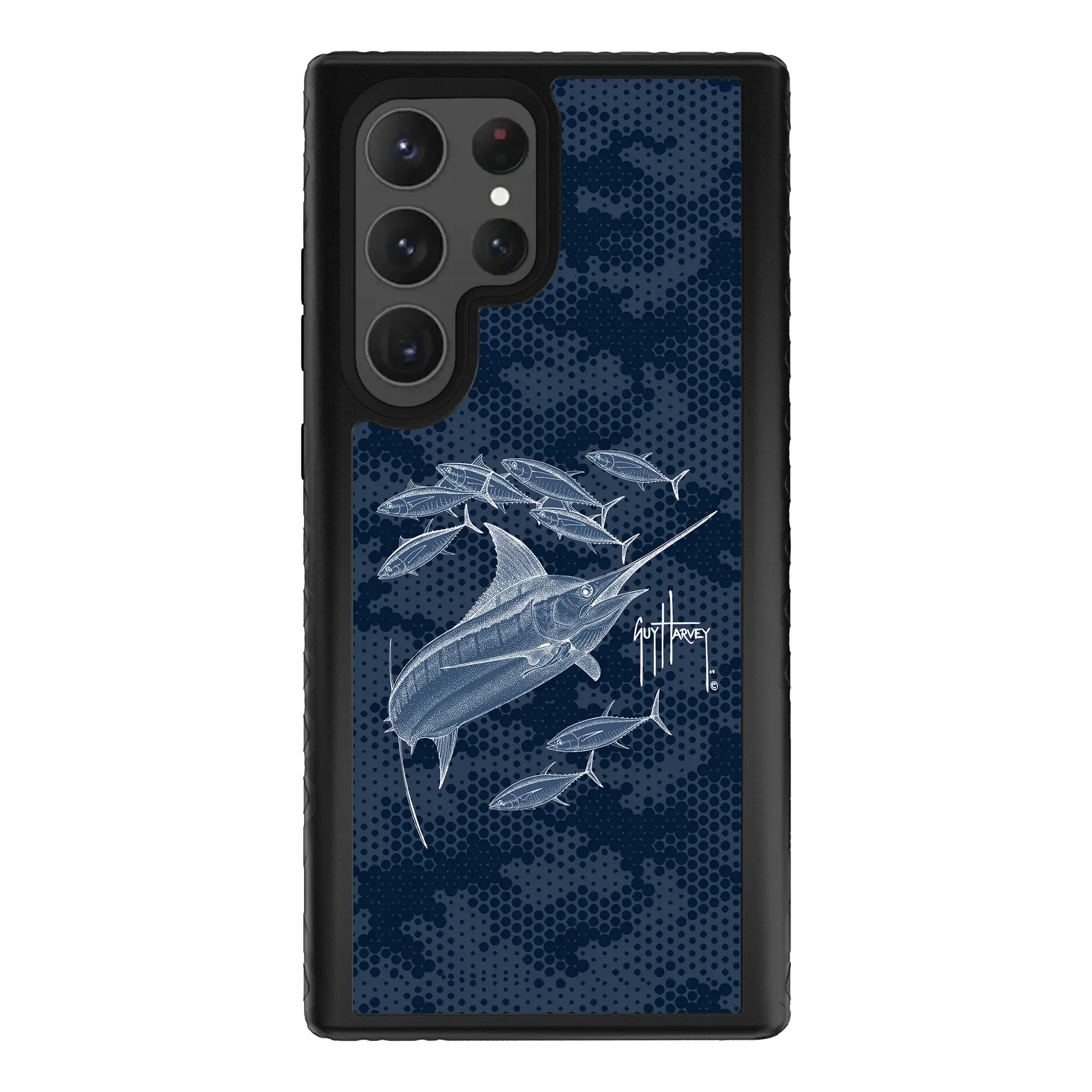Guy Harvey Fortitude Series for Samsung Galaxy S23 Ultra - Blue Camo - Custom Case - OnyxBlack - cellhelmet