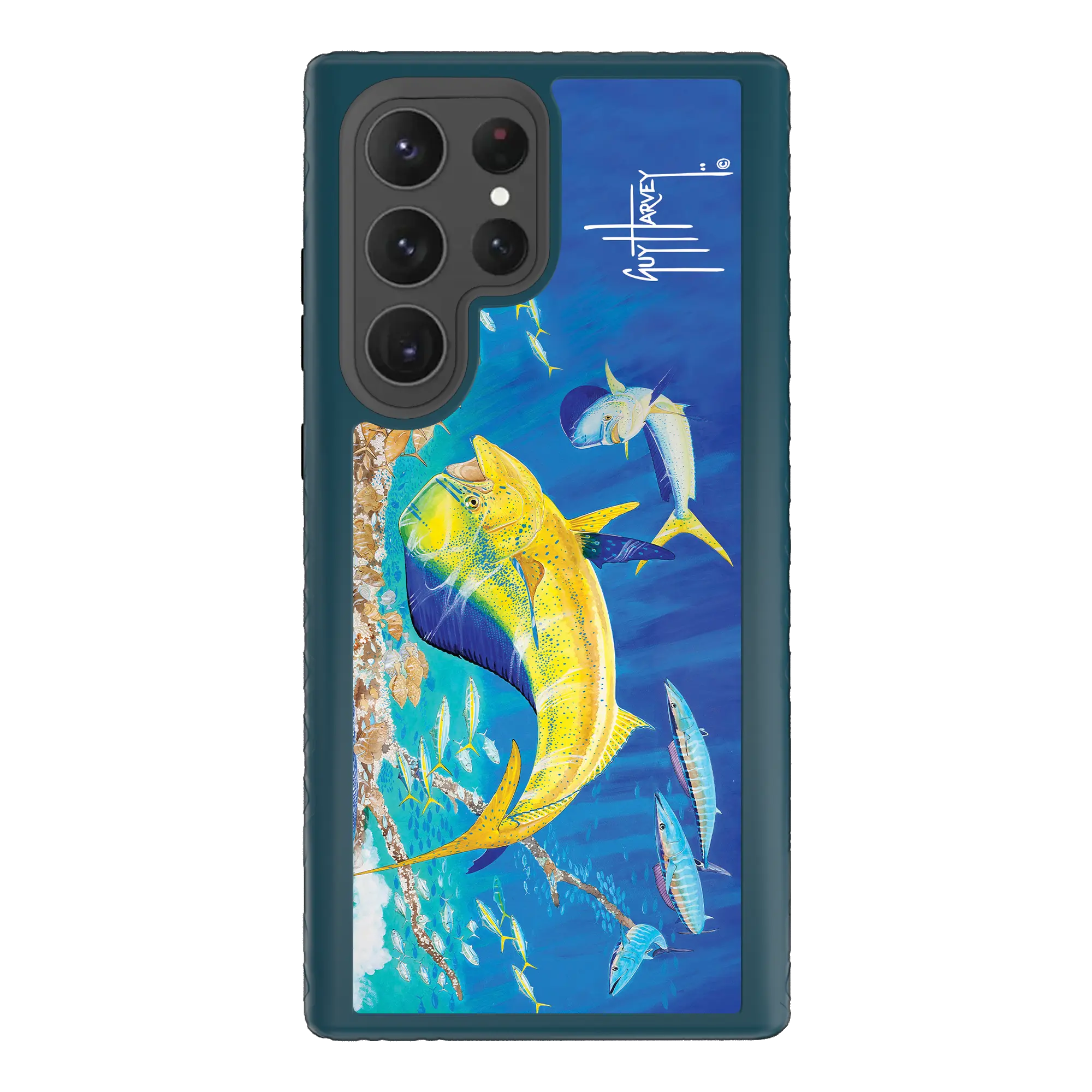 Guy Harvey Fortitude Series for Samsung Galaxy S23 Ultra - Dolphin Oasis - Custom Case - DeepSeaBlue - cellhelmet